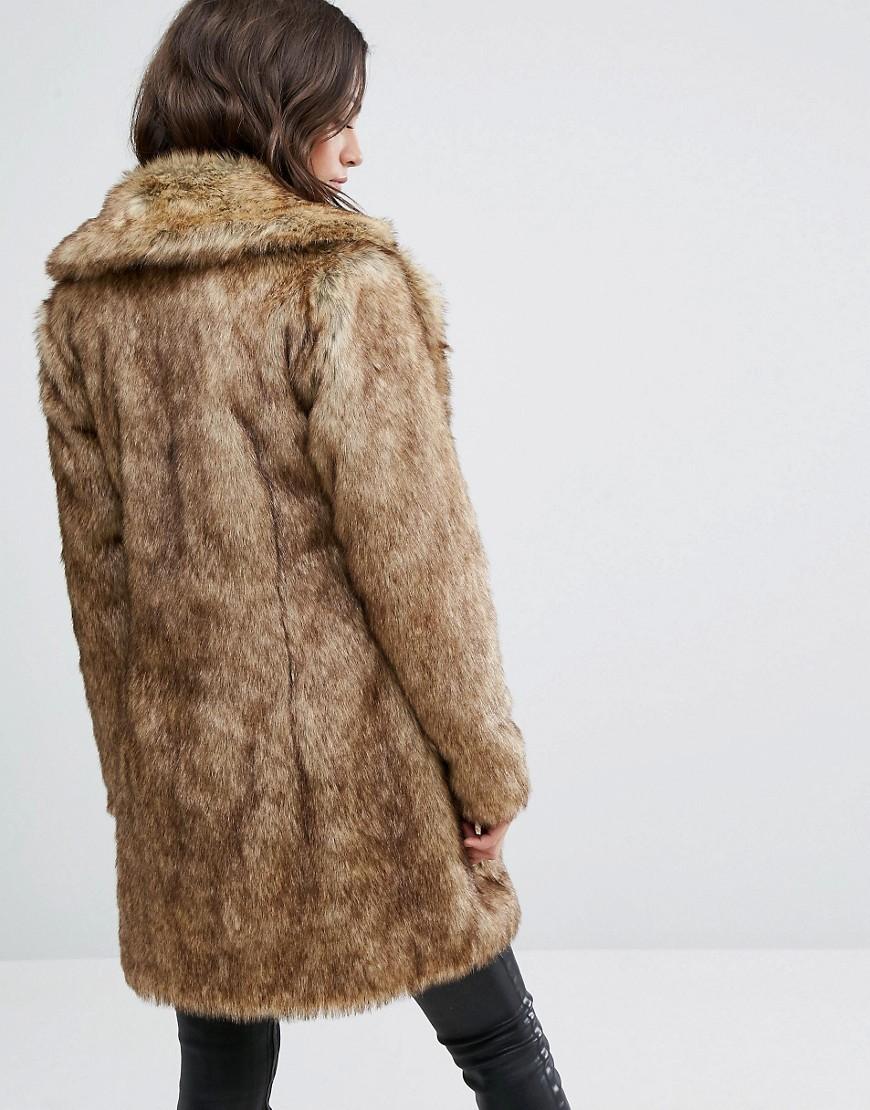 Faux fur midi coat Outlet