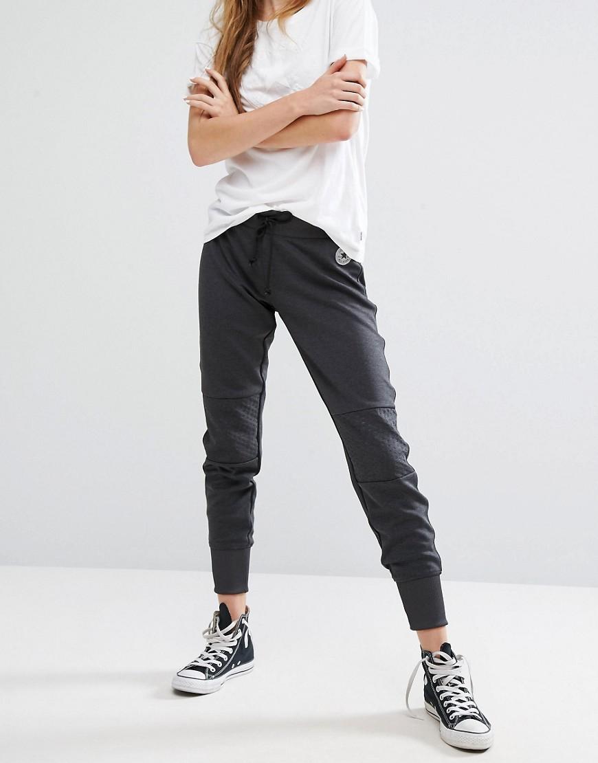 Converse Cotton Embossed Sweatpants in Black - Lyst