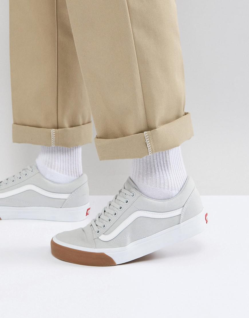 Vans Gray Old Skool Trainers In Grey Va38g1qr5 Vans Gray Old Skool Trainers In Grey Va38g1qr5