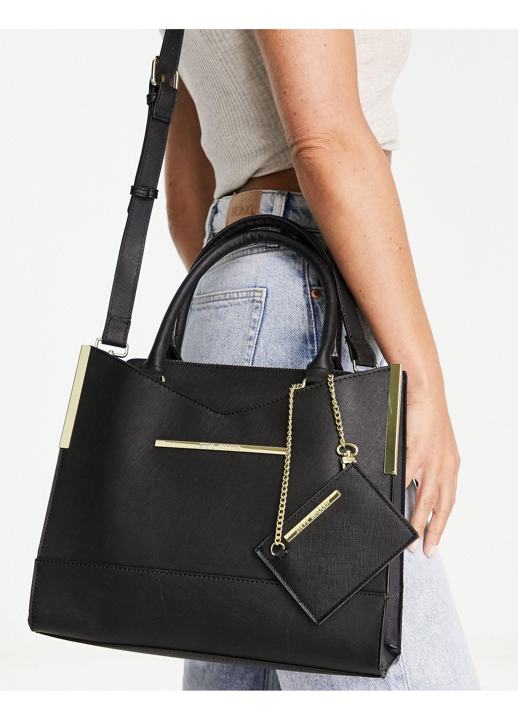 Steve Madden Tote Bag With Shoulder Strap in Black Lyst Australia
