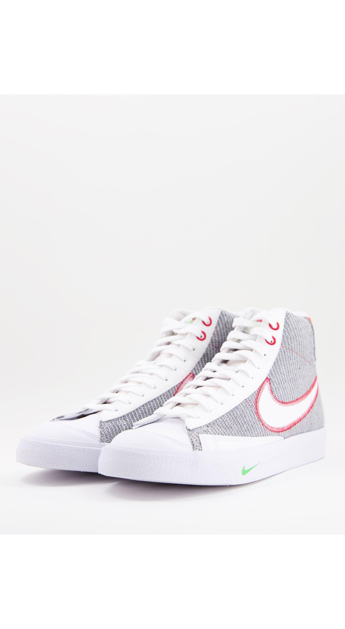 🥇 Nike Blazer Mid '77 Blancas Rojas Verdes DQ0796-100
