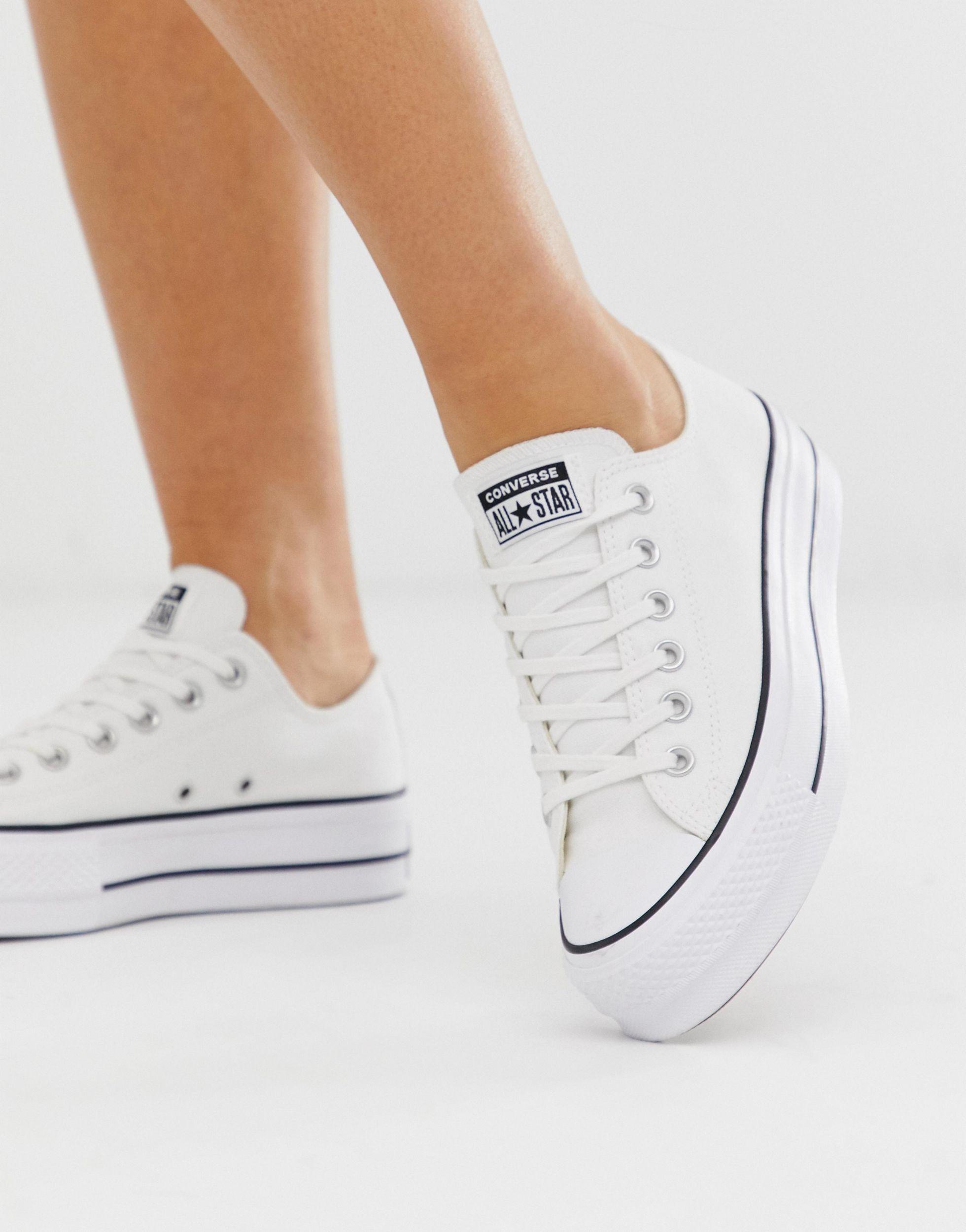 Converse Chuck Taylor All Star Ox Rise Sneakers in White | Lyst
