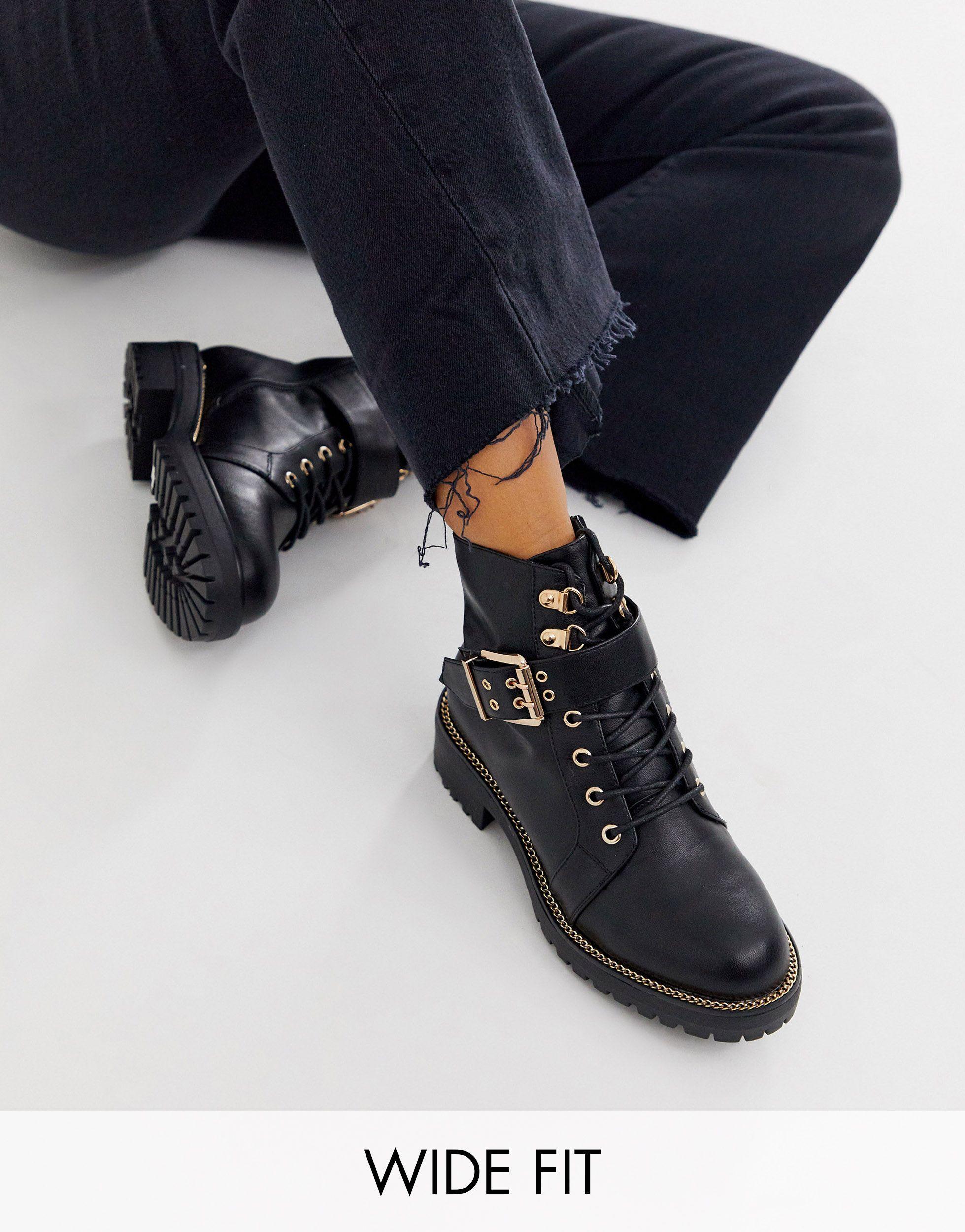 lace up boots wide fit