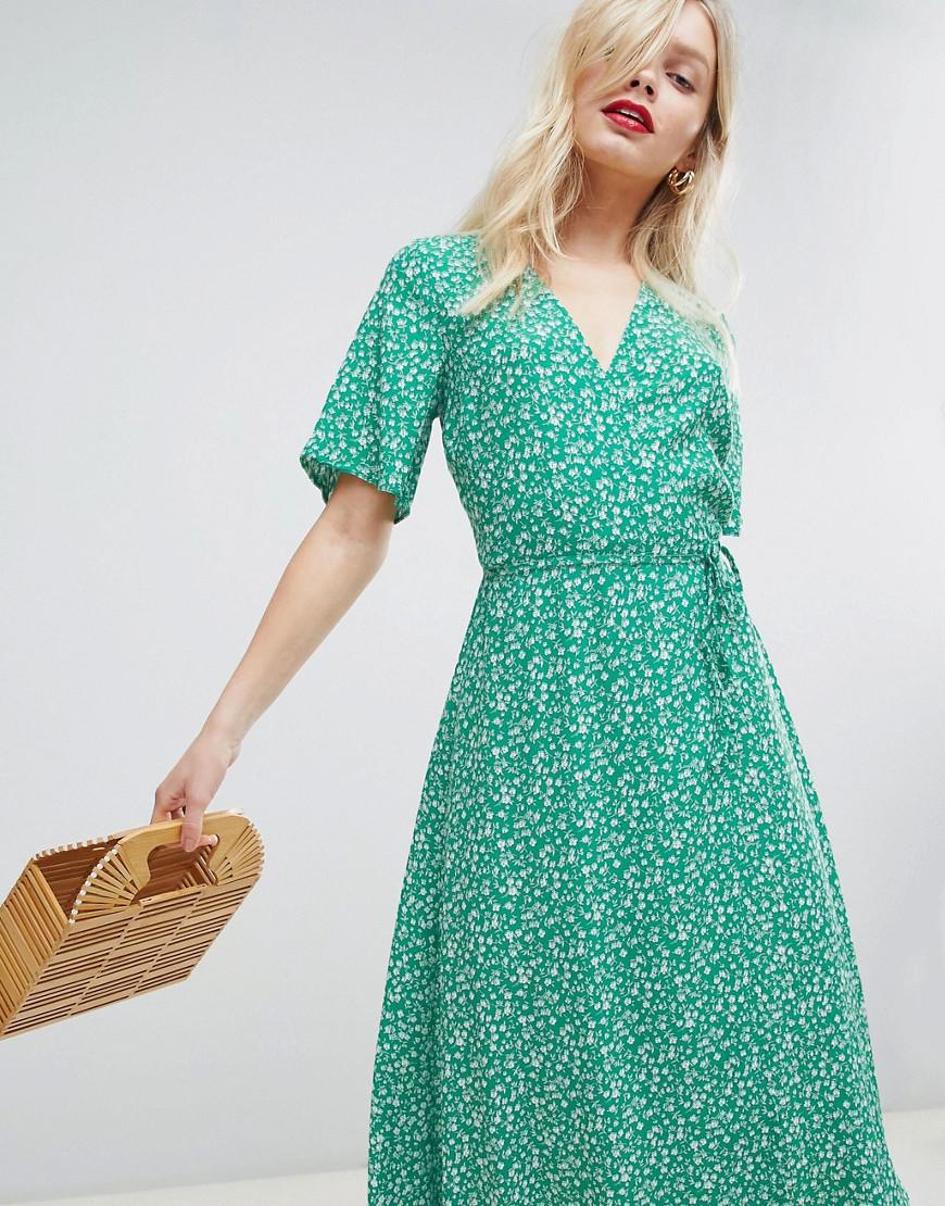 new look blue wrap dress