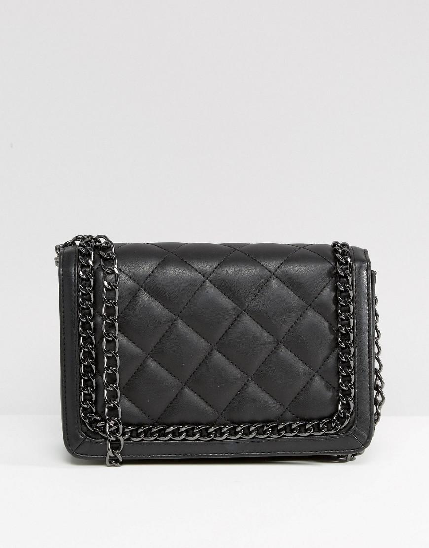 Chunky Chain Strap Quilted Shoulder Bag