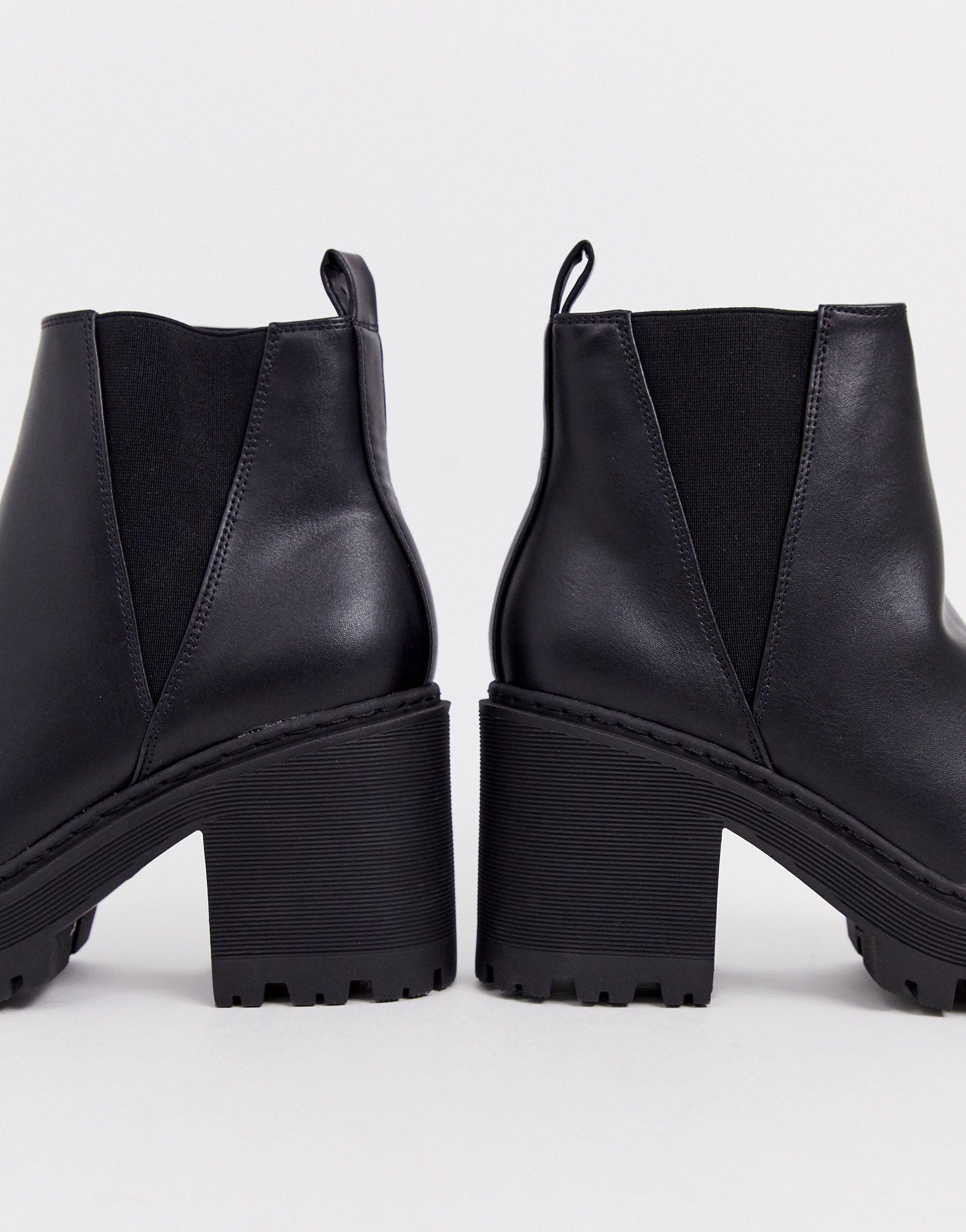 truffle collection chunky heeled chelsea boots