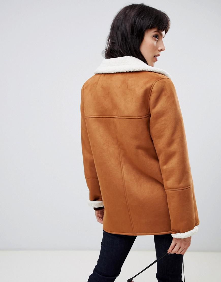 stradivarius shearling jacket
