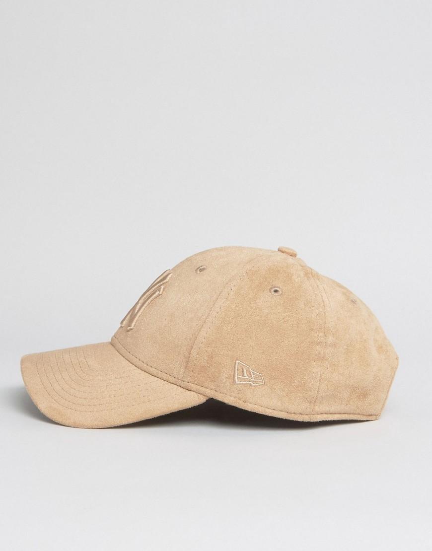 caramel suede baseball cap