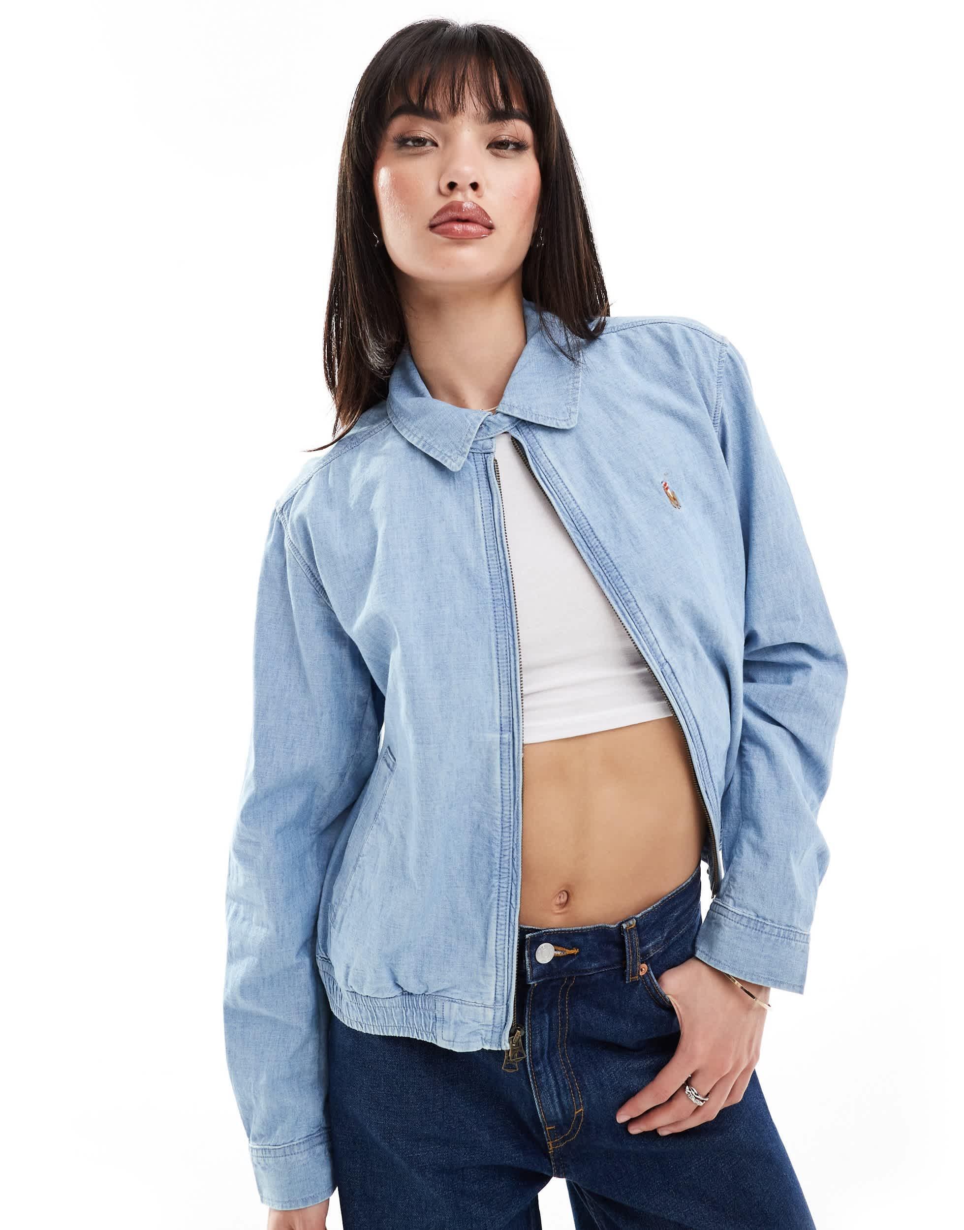 Polo Ralph Lauren Lightweight Harrington With Logo in Blue | Lyst 