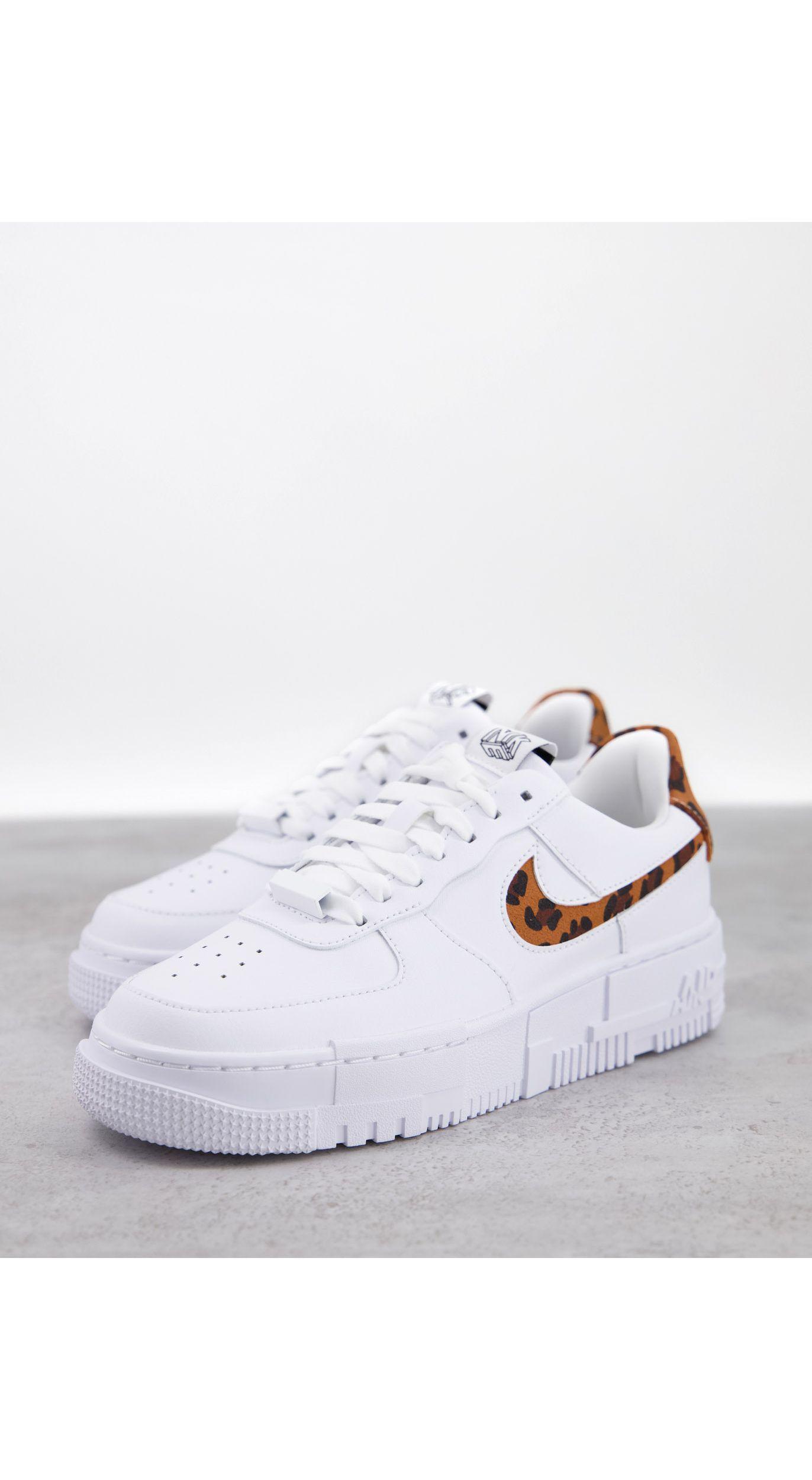 Baskets air force 1 pixel - blanc à imprimé léopard en Caoutchouc Nike -  Lyst
