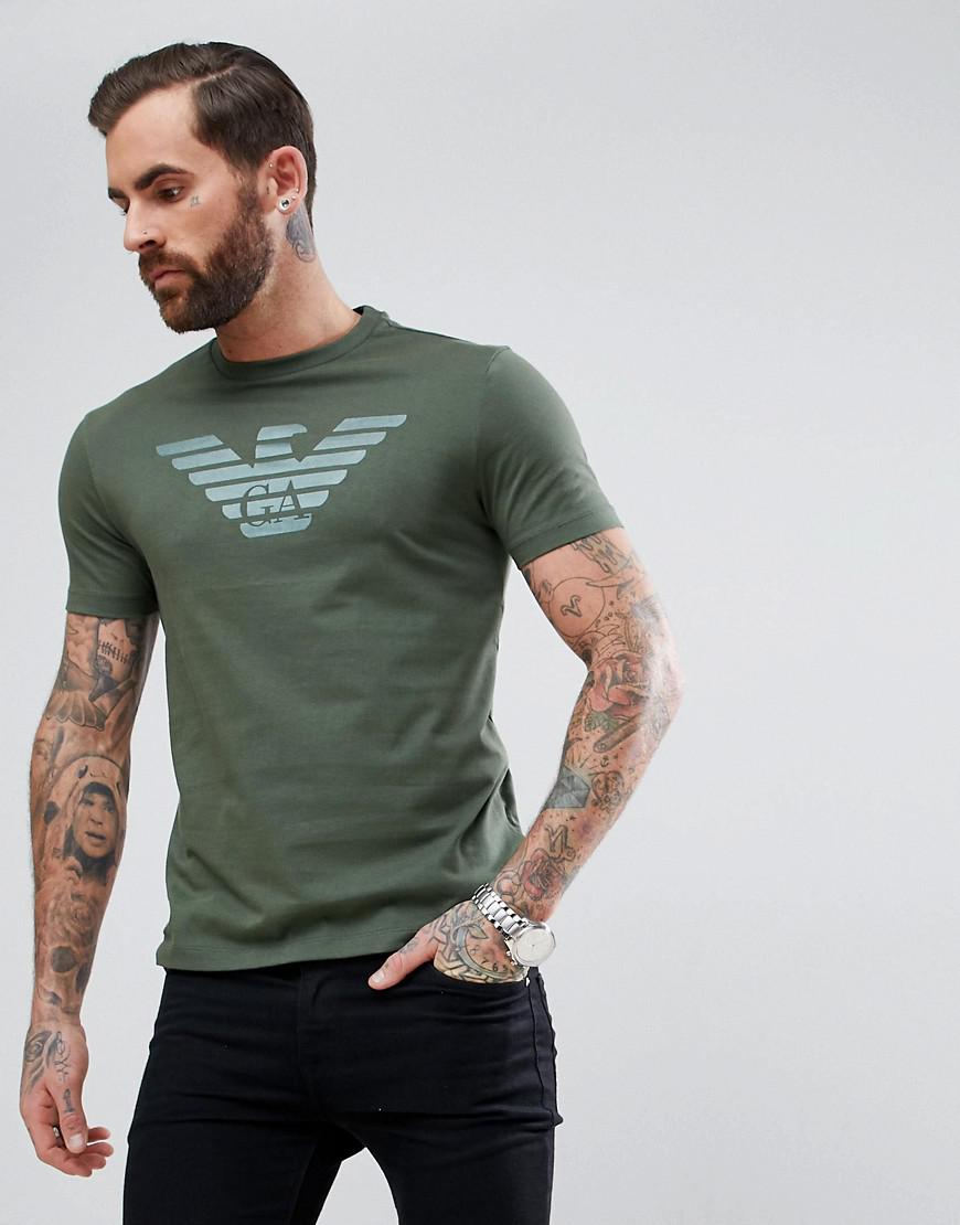 EA7 Emporio Armani Emporio Armani Basic Logo 2 Pack T-shirts Black & Khaki 111267 50720 - EA7 