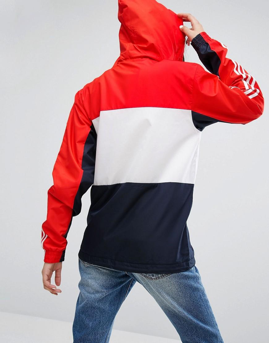 adidas colour block windbreaker