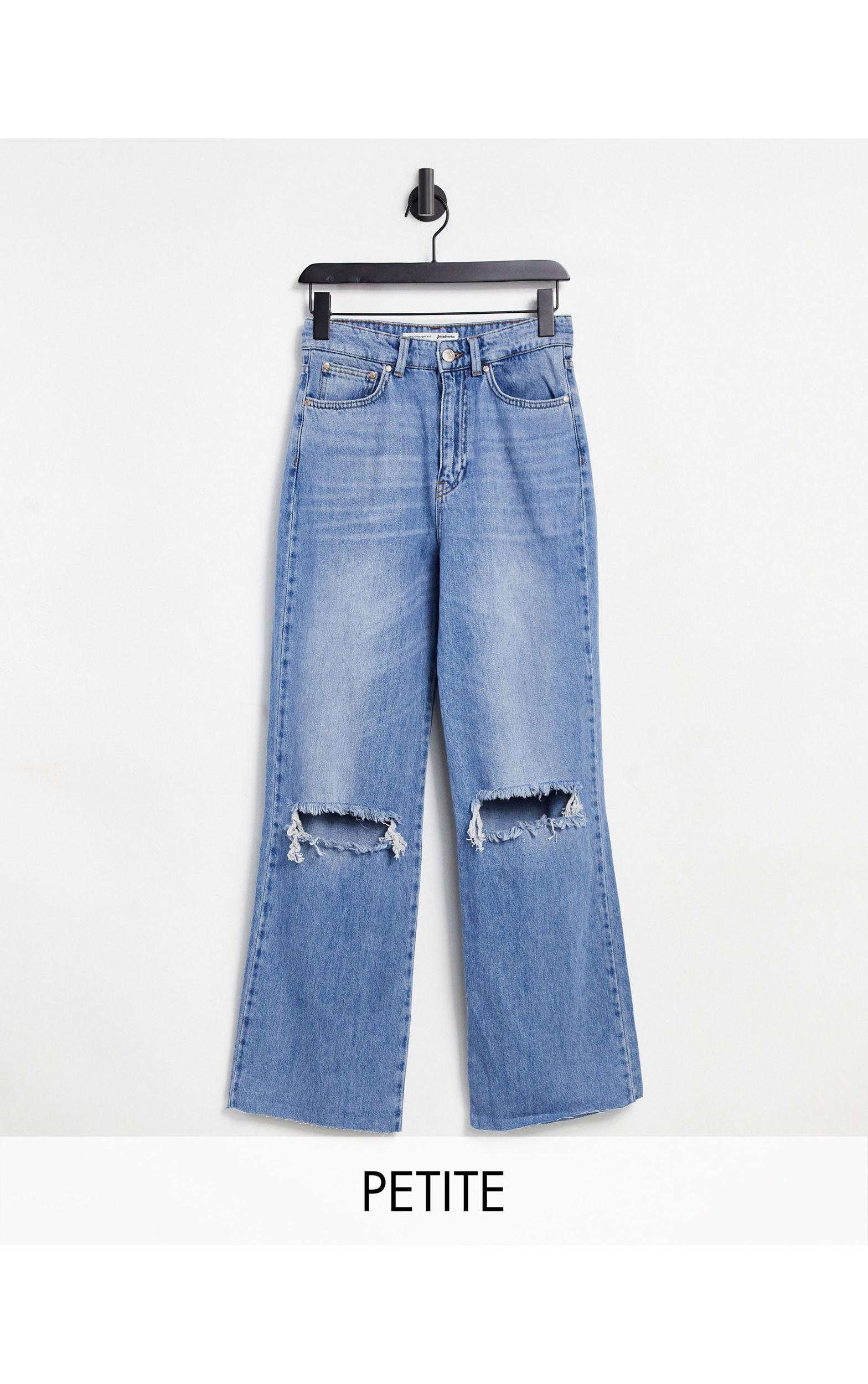 Stradivarius Denim Petite Straight Leg 