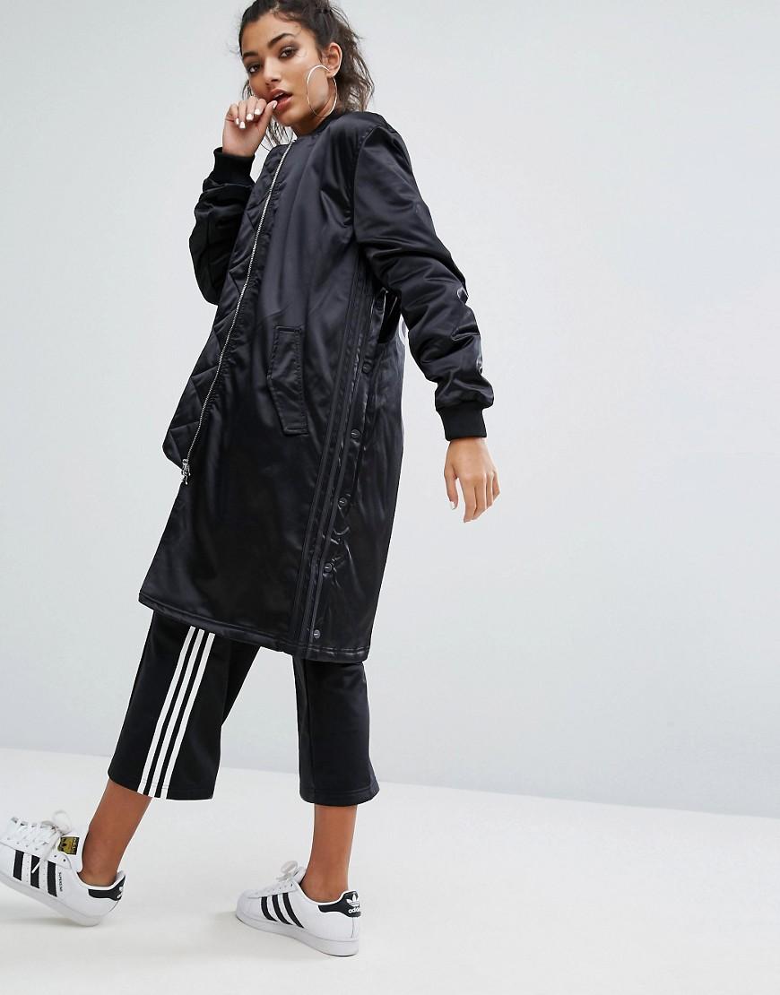 adidas longline bomber jacket