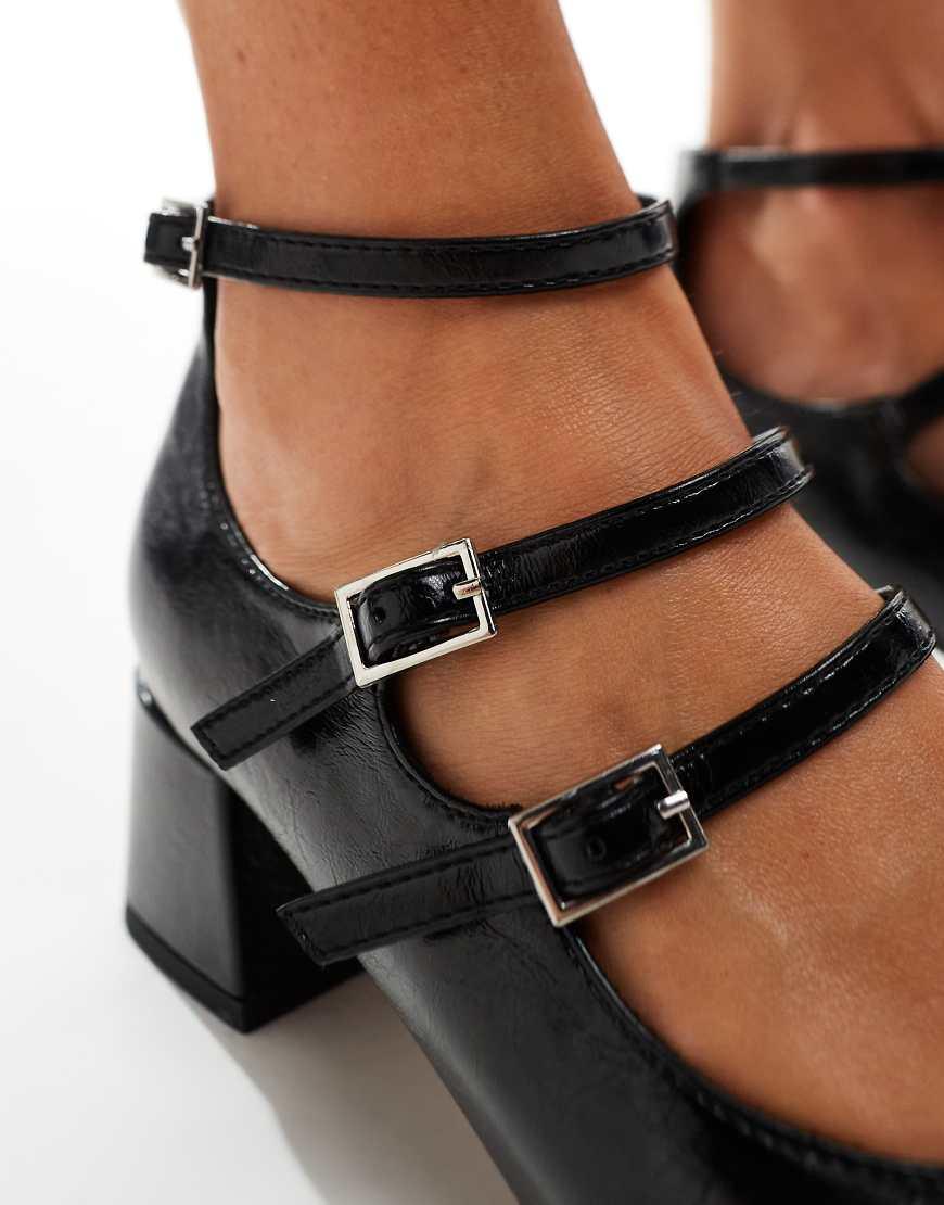 Shoes Asos Wide Fit Block Heels ASOS DESIGN Wide Fit Saffy Block