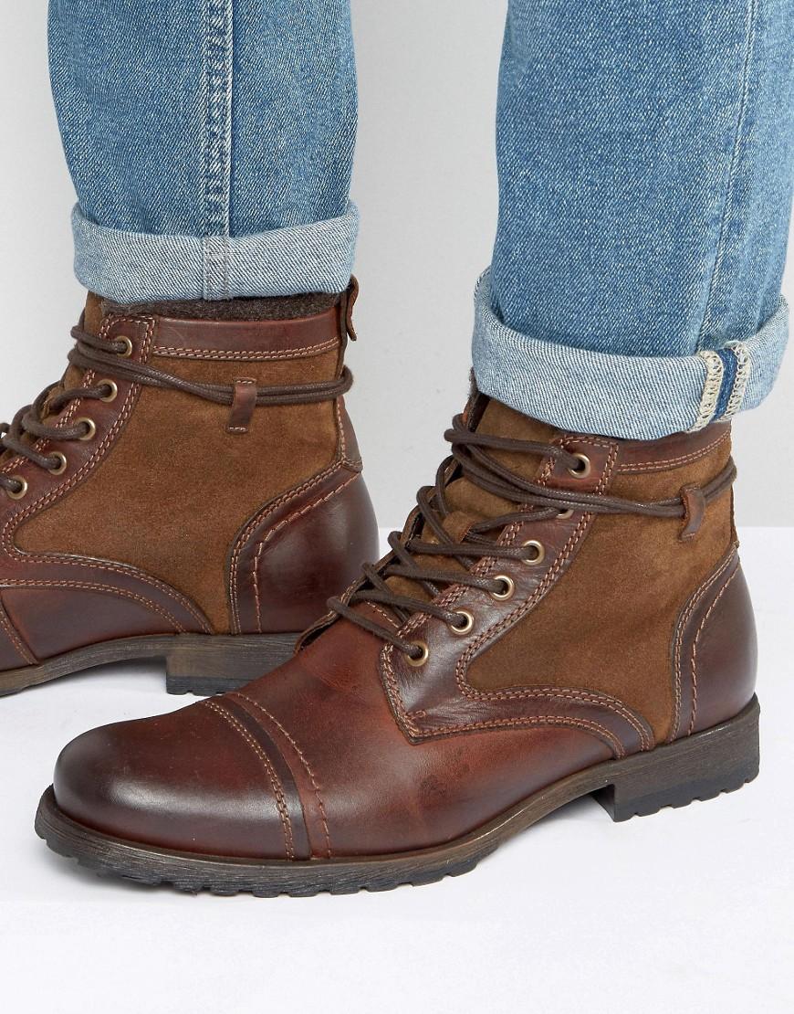 ALDO Leather Acelalla Work Boots in Brown for Men - Lyst