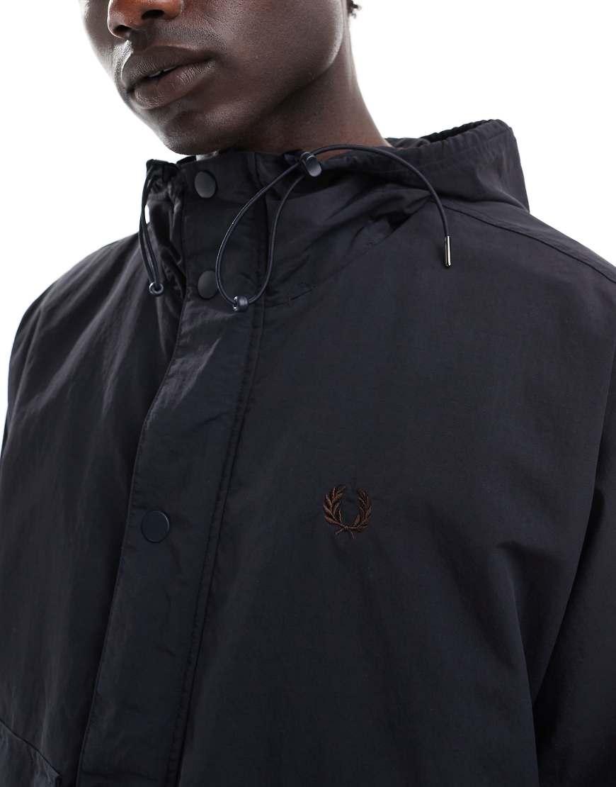 Fred Perry Short Parka Jacket in Blue for Men Lyst UK