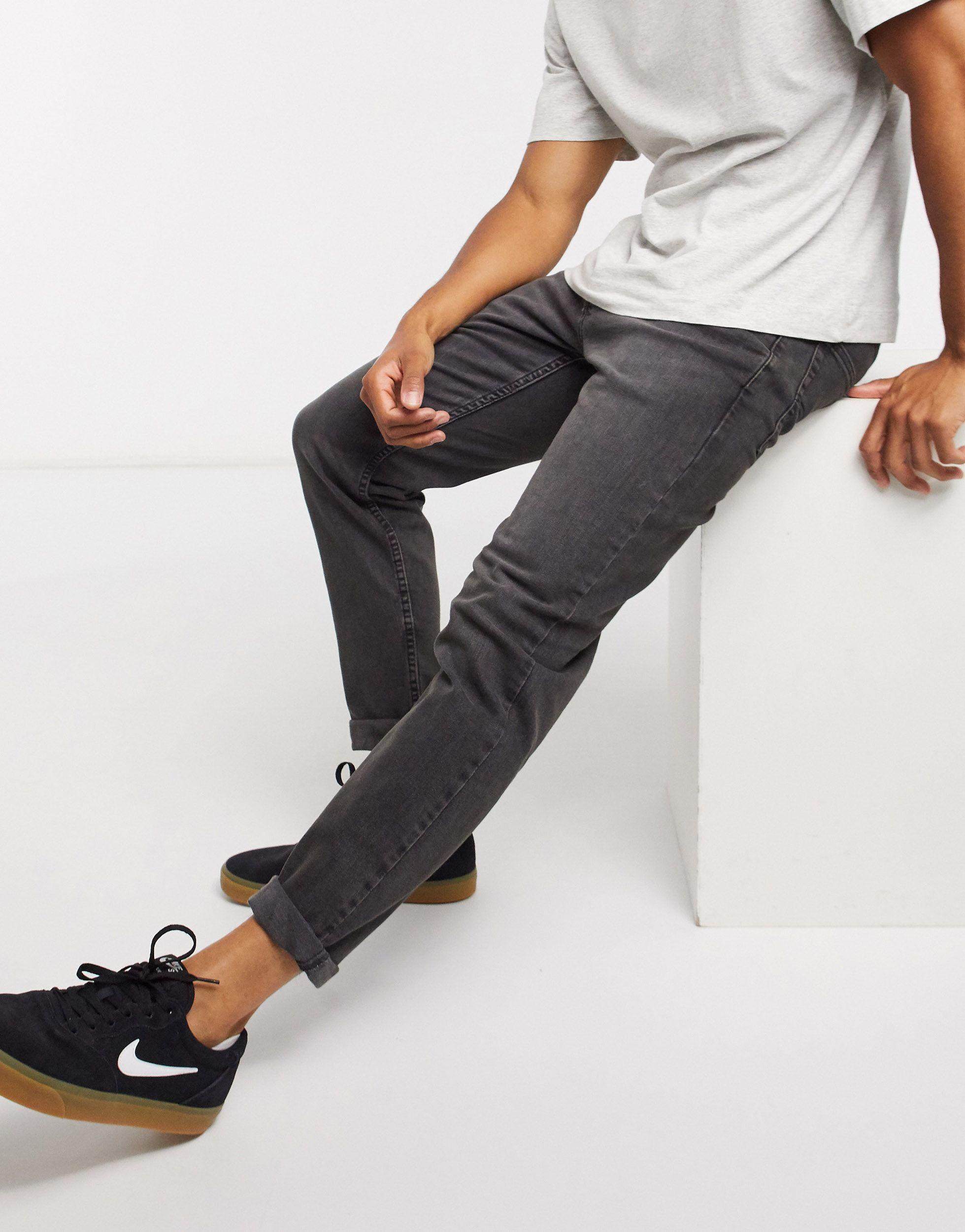 Levi's 502 Tapered Fit Hi-ball Jeans in Black for Men | Lyst