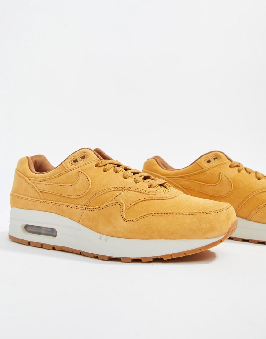 nike air max 1 premium trainers in tan