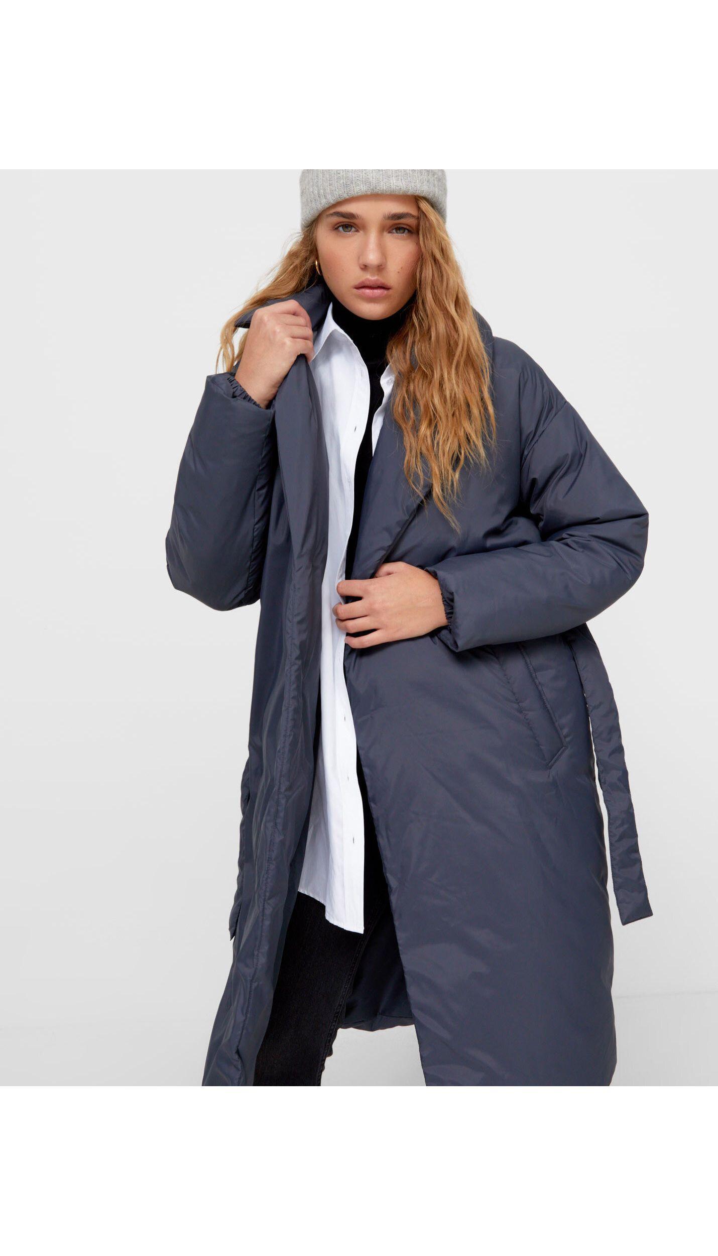 stradivarius quilted coat