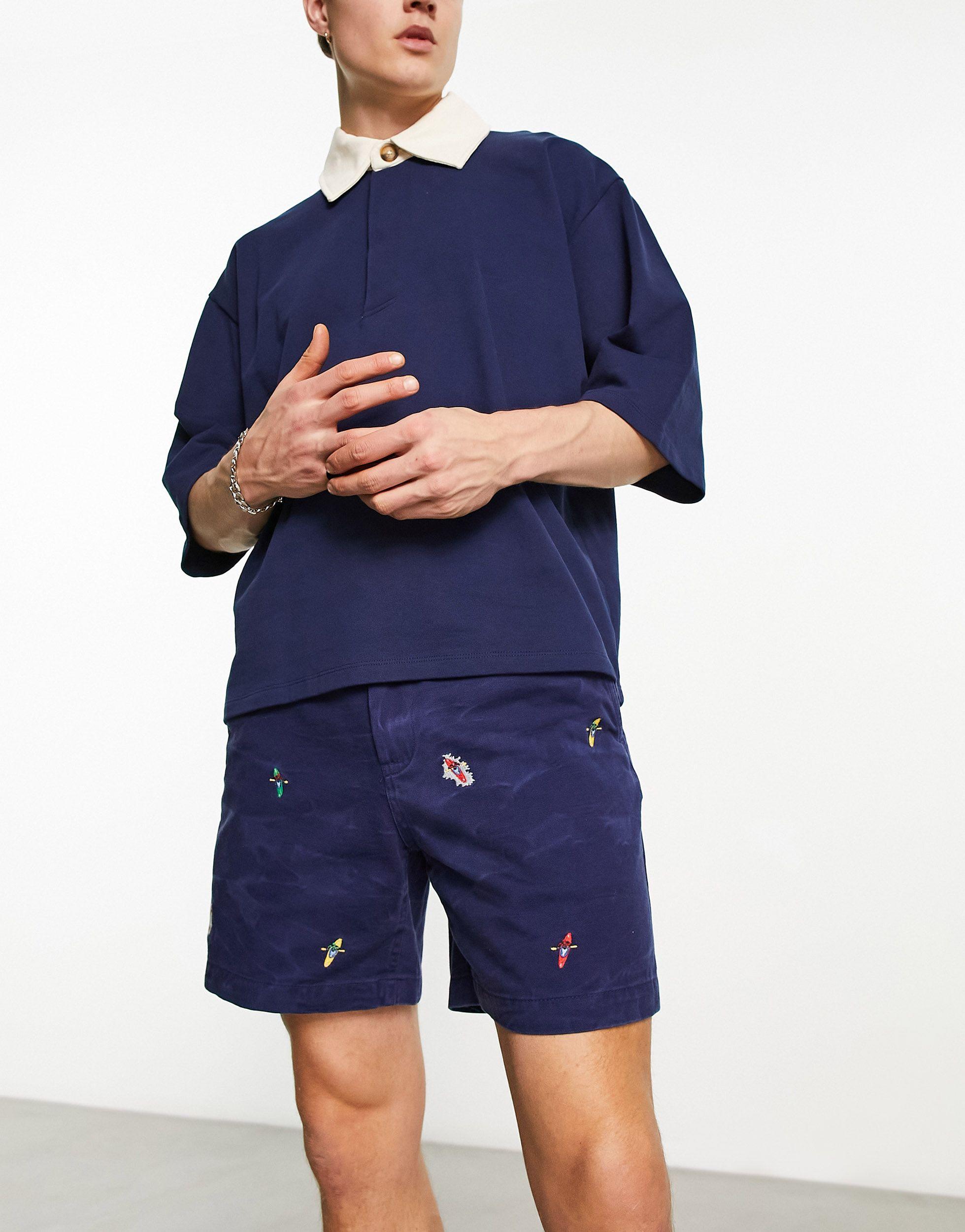 Polo Ralph Lauren Prepsters Kayak Embroidery Twill Shorts in Blue for Men |  Lyst