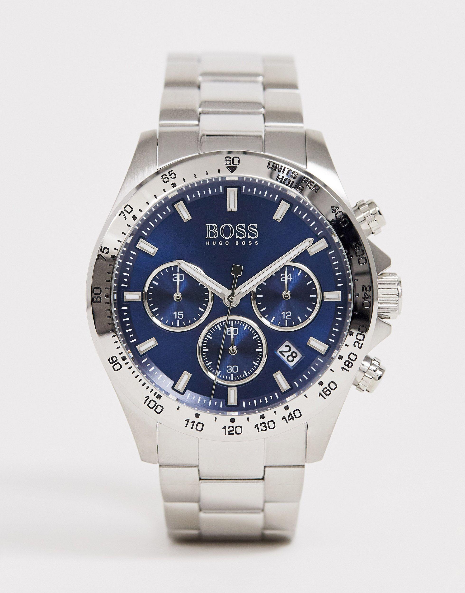 BOSS by Hugo Boss 1513755 Hero Sport Lux Bracelet Watch in Silver  (Metallic) for Men - Lyst