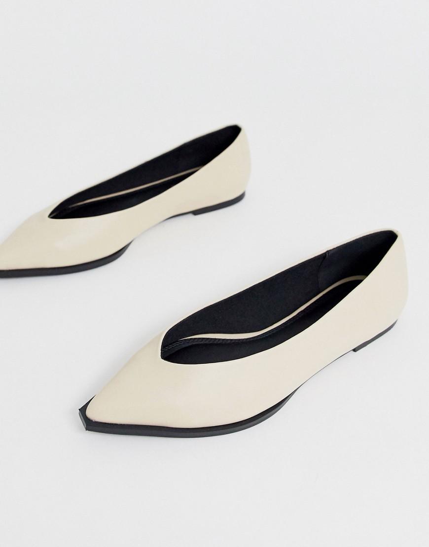high vamp ballet flats