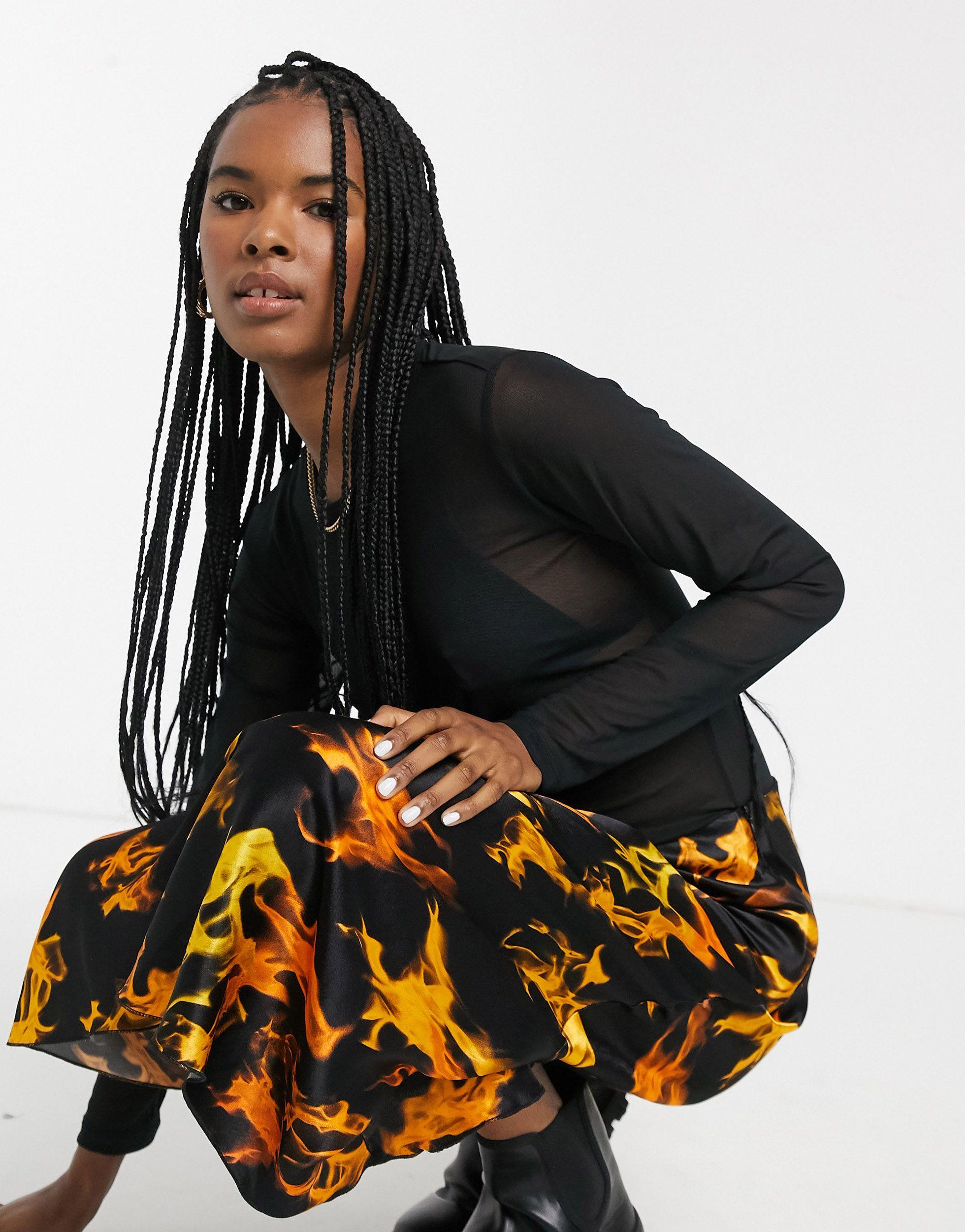 Topshop flame dress sales