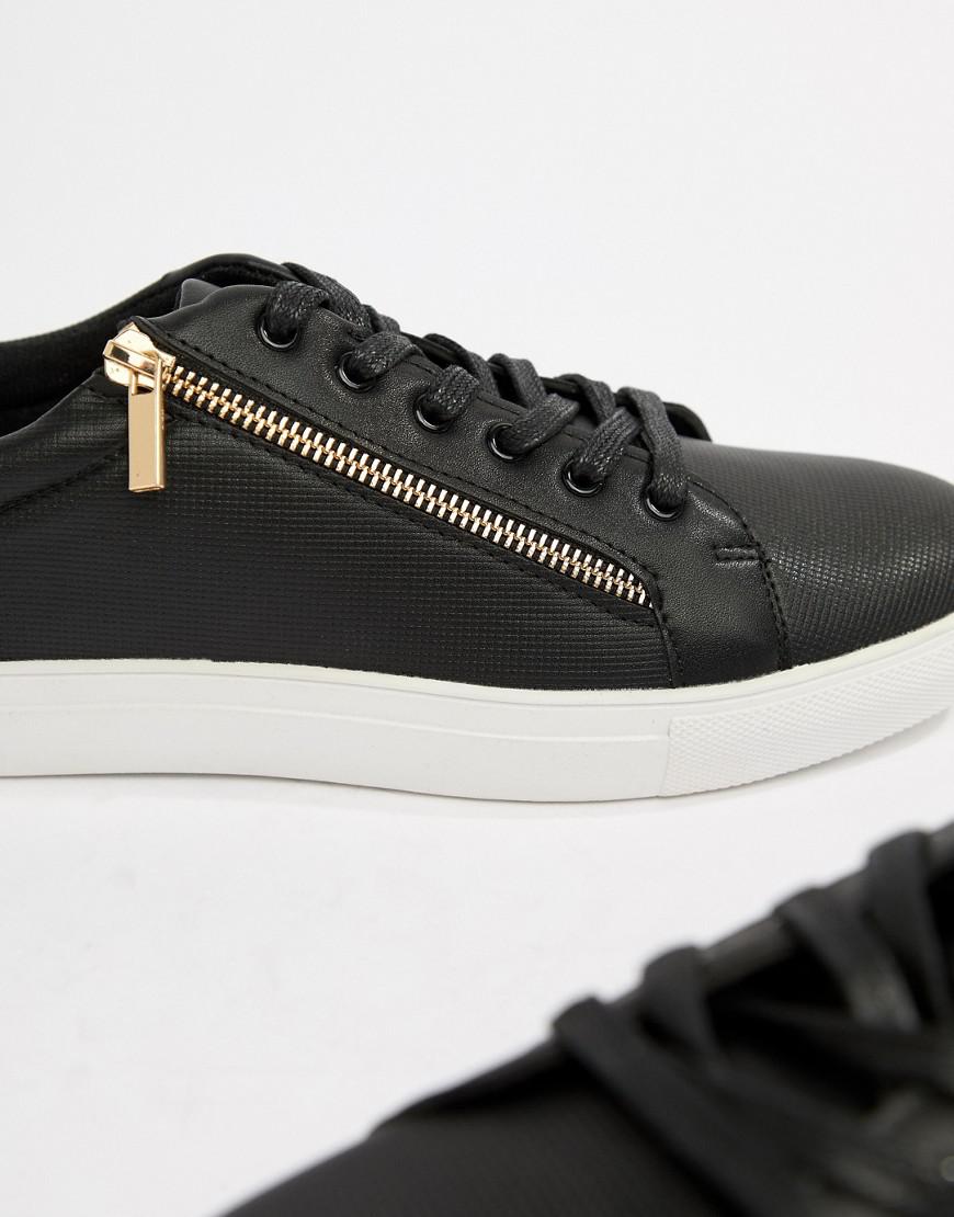 Truffle Collection Side Zip Sneaker In Black for Men | Lyst UK