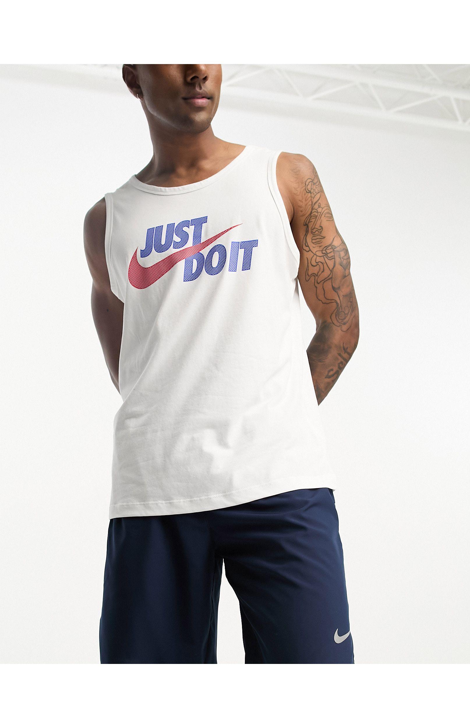 Nike Logo Tank Top in Blue for Men | Lyst