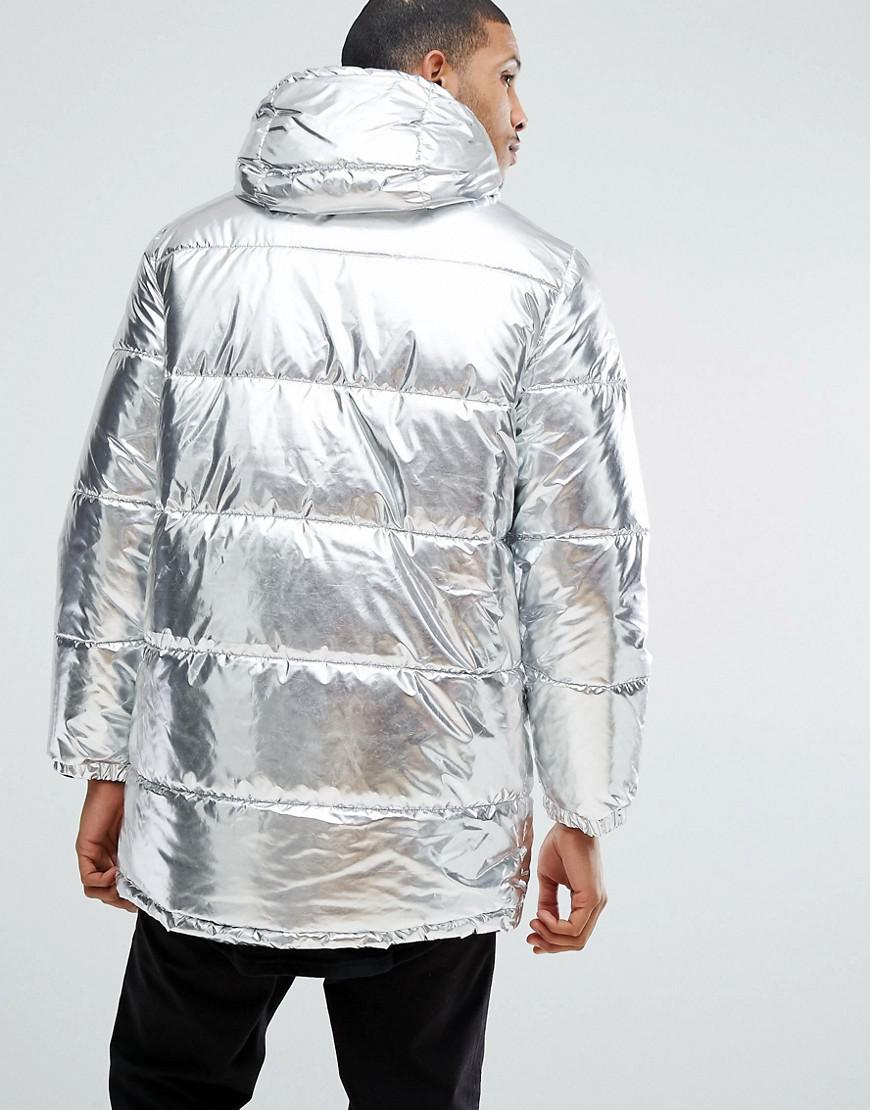 Cheap Monday Synthetic Silver Cocoon Puffer Jacket in Metallic for Men -  Lyst