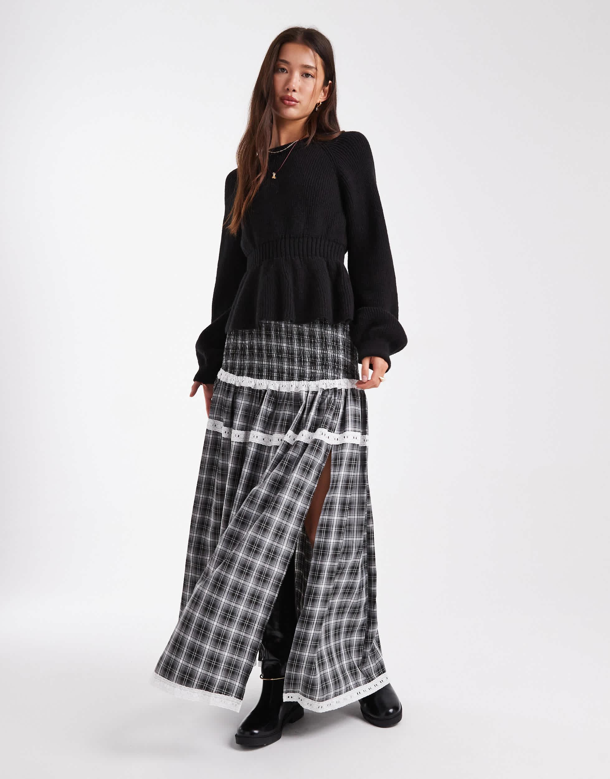 Jupe Femme Daisy Street Noire Ligne A - Taille 6 - Courte En Mesh Polyester