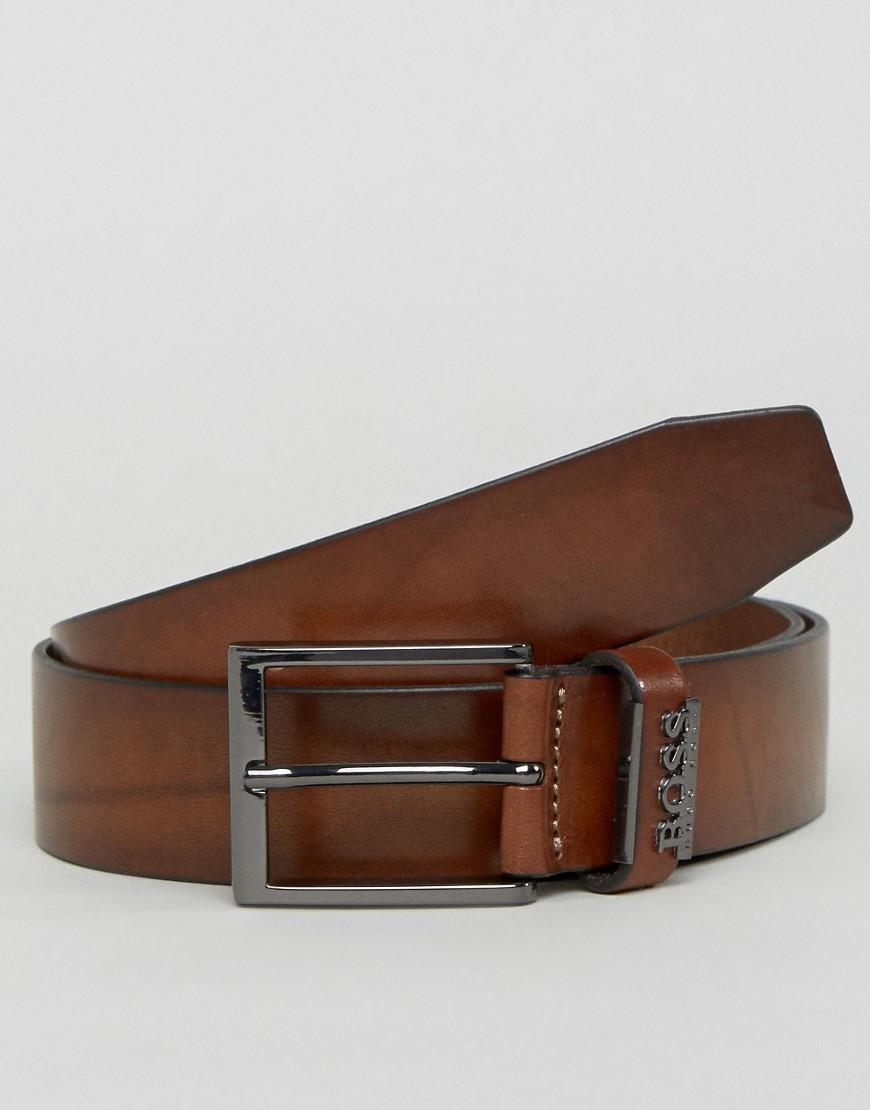 HUGO By Boss Senol Leather Belt Brown for Men Lyst