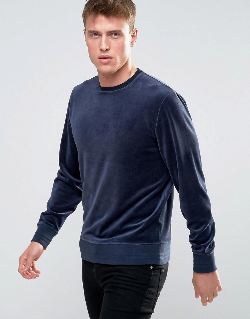 mens velour sweater