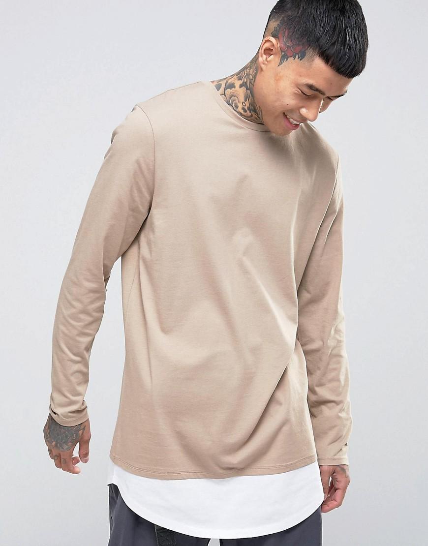ASOS Cotton Super Longline Long Sleeve 