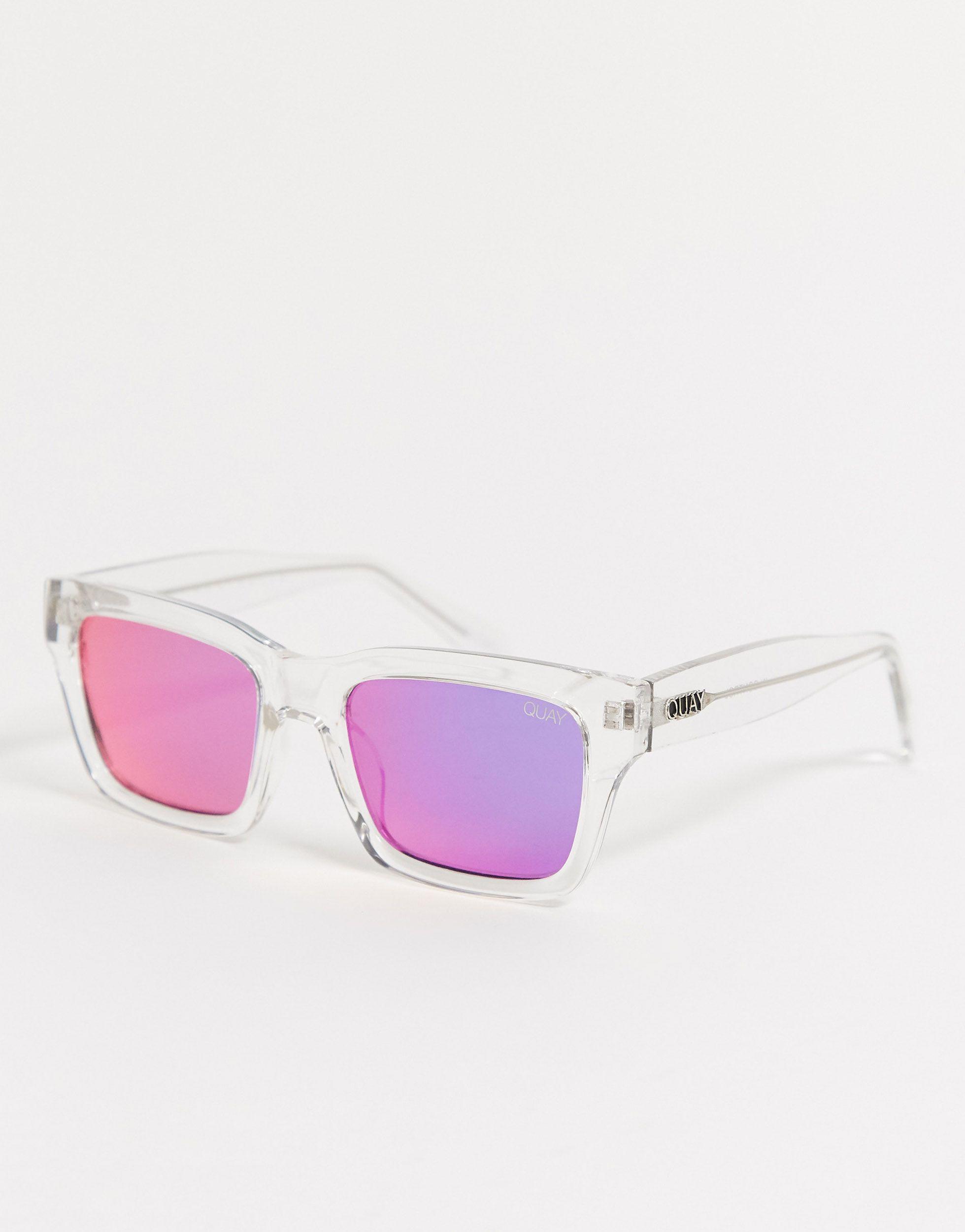 Quay - Occhiali da sole con montatura oversize squadrata e spessa di Quay  in Viola | Lyst