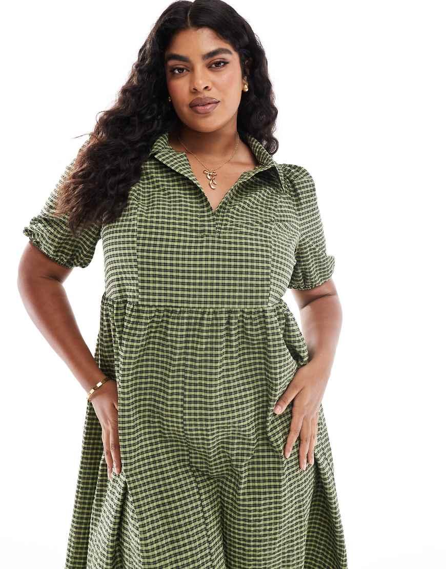 Nobody's Child Hebe Smock Midaxi Dress in Green | Lyst UK
