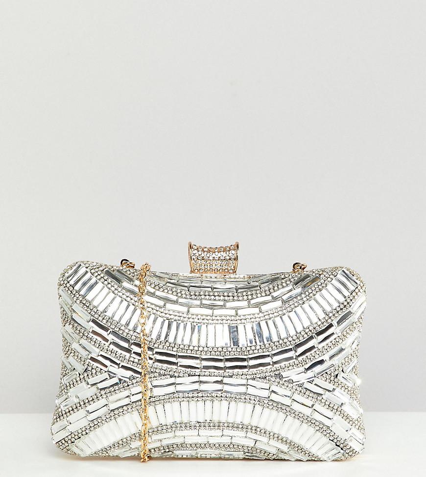 True Decadence Mirror Box Clutch Bag in Silver (Metallic) - Lyst