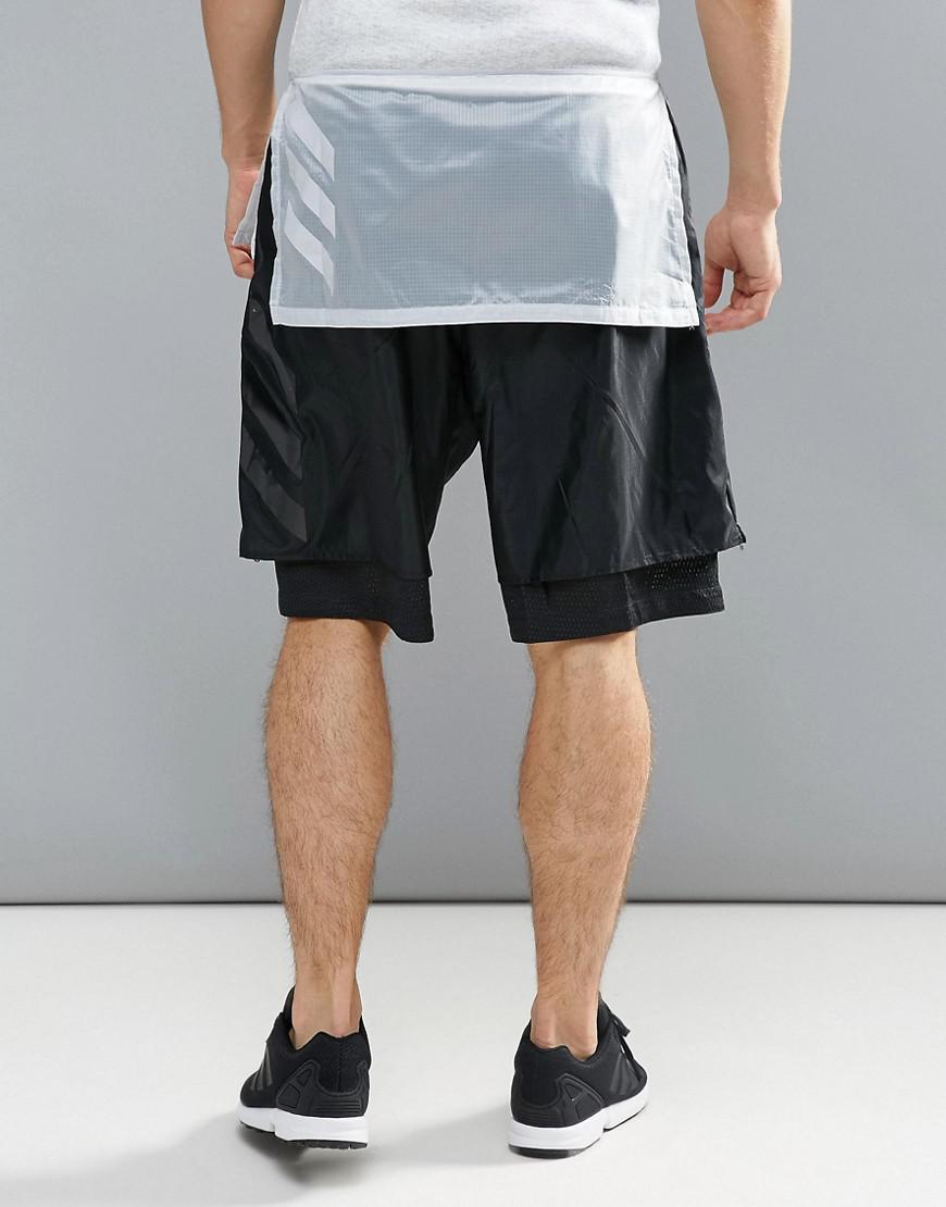 adidas double layer shorts