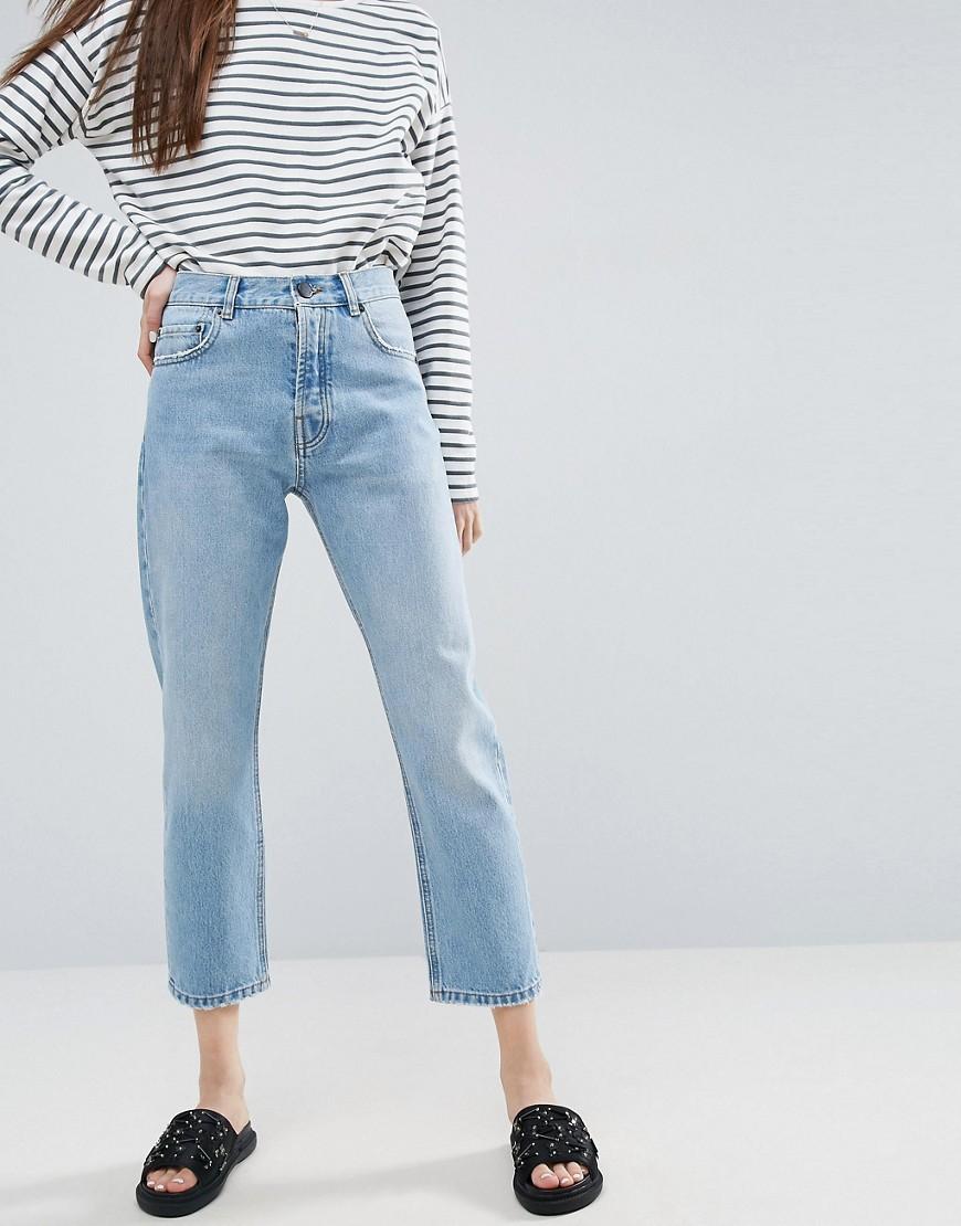 ASOS Denim Florence Authentic Straight Leg Jeans In Cambridge Light Mid ...