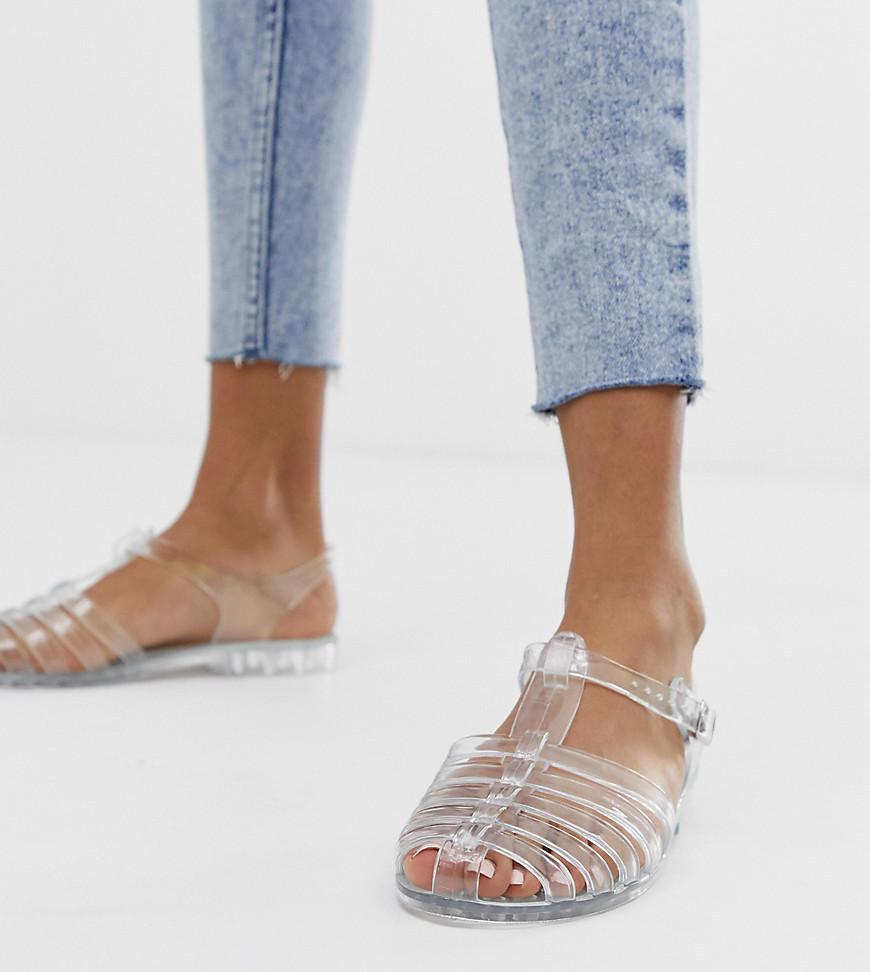 Glamorous Exclusive Clear Jelly Shoes in White | Lyst