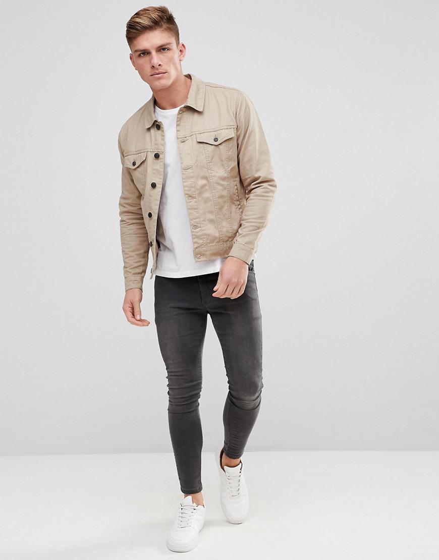 beige trucker jacket