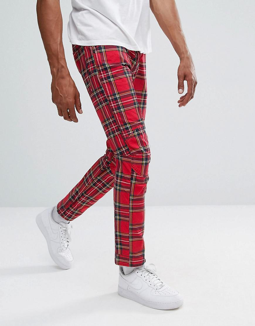 G-Star RAW Elwood 5622 X 25 Pharrell Jeans In Royal Tartan in Red for Men |  Lyst