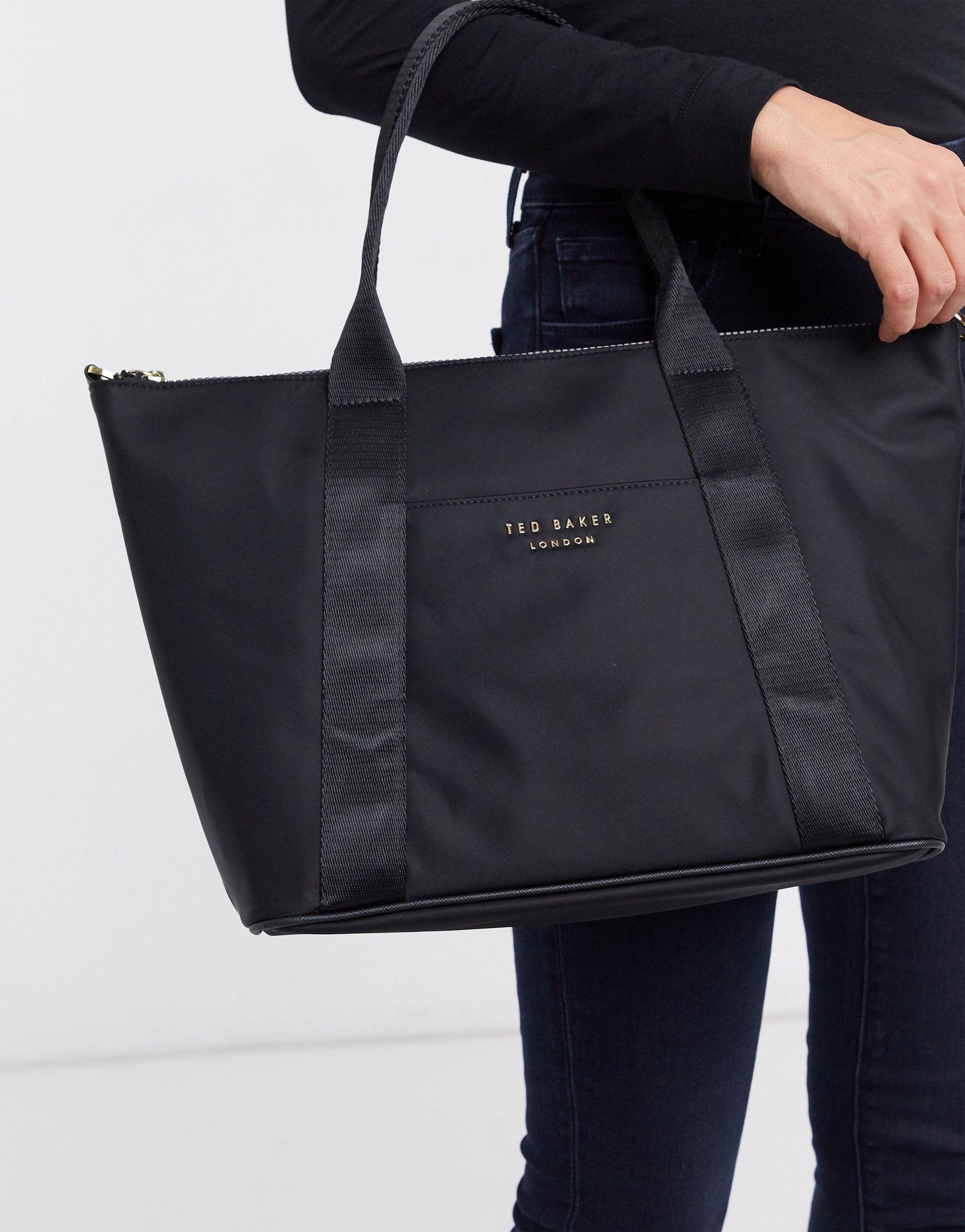Ted Baker Nylon Small Tote in Black | Lyst UK