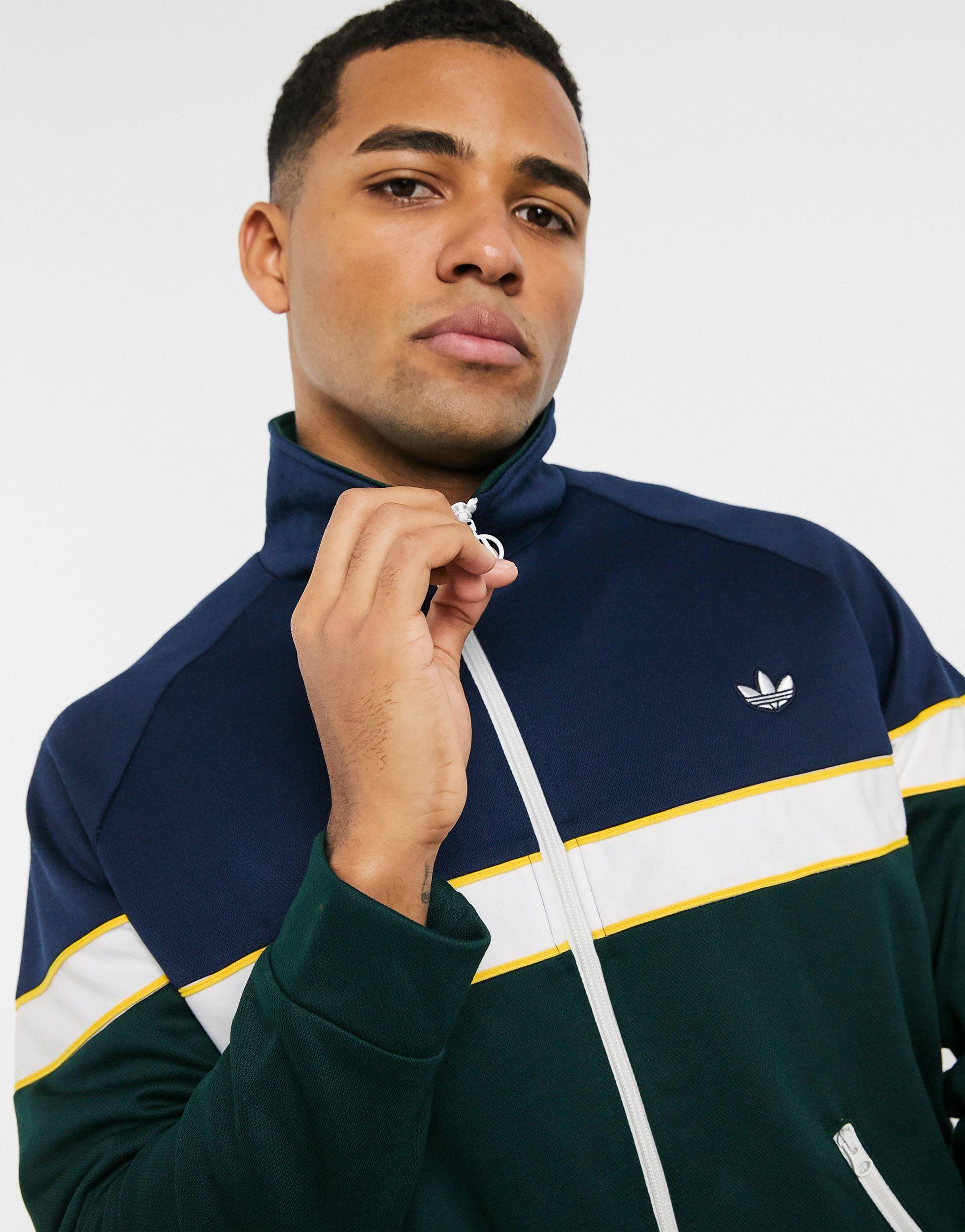 adidas Originals Synthetic Samstag Premium Track Jacket in Navy (Blue) for  Men - Lyst