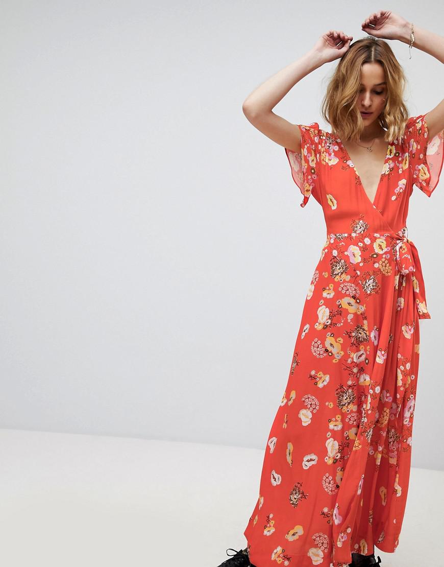 free people red dress