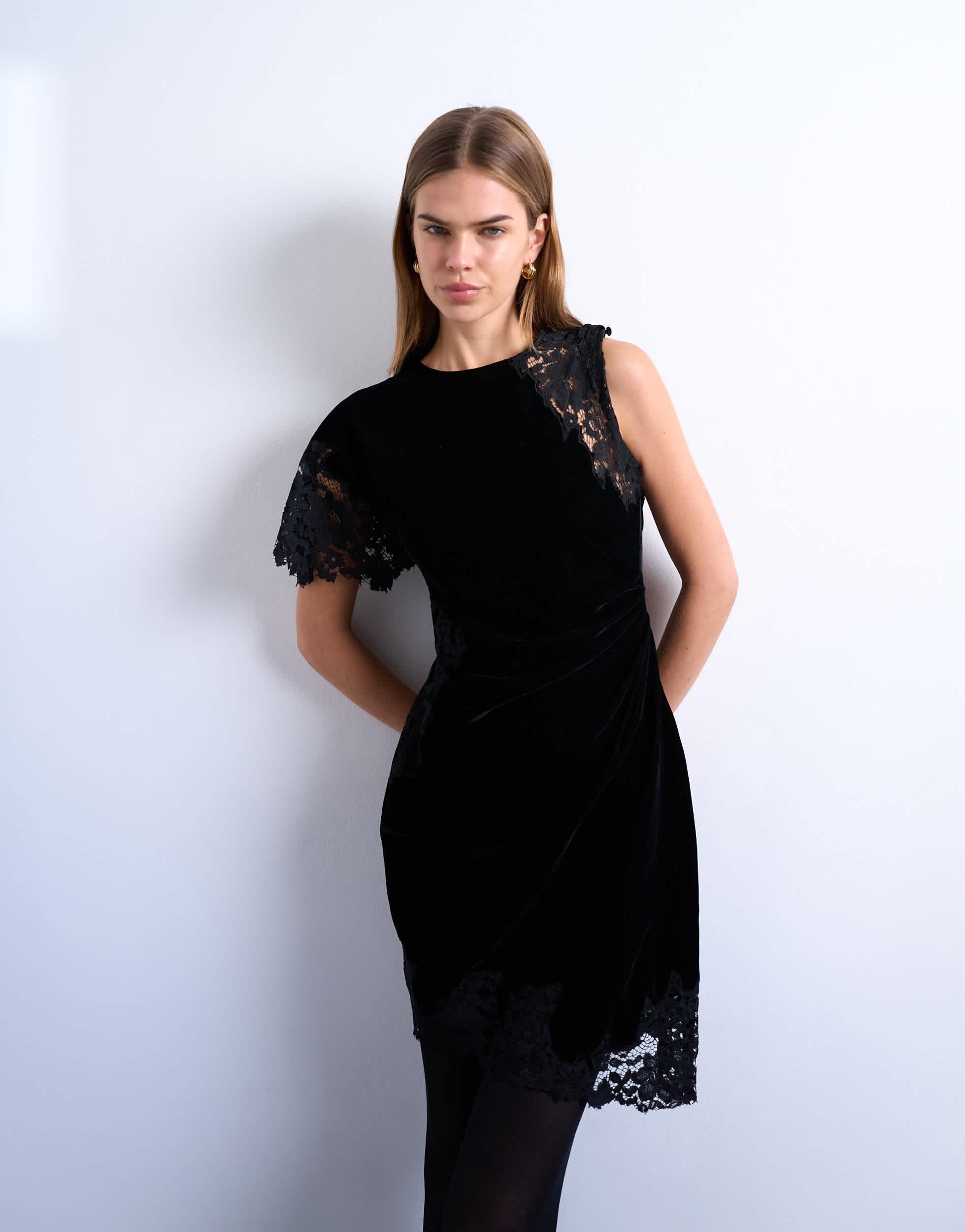 long sleeve off the shoulder mini dress Cindee Blue - US 0 Women's Size:Euro 35 = US 5 Turn heads in the occasion-New Years Eve Wedding Dress Jcpenney Long