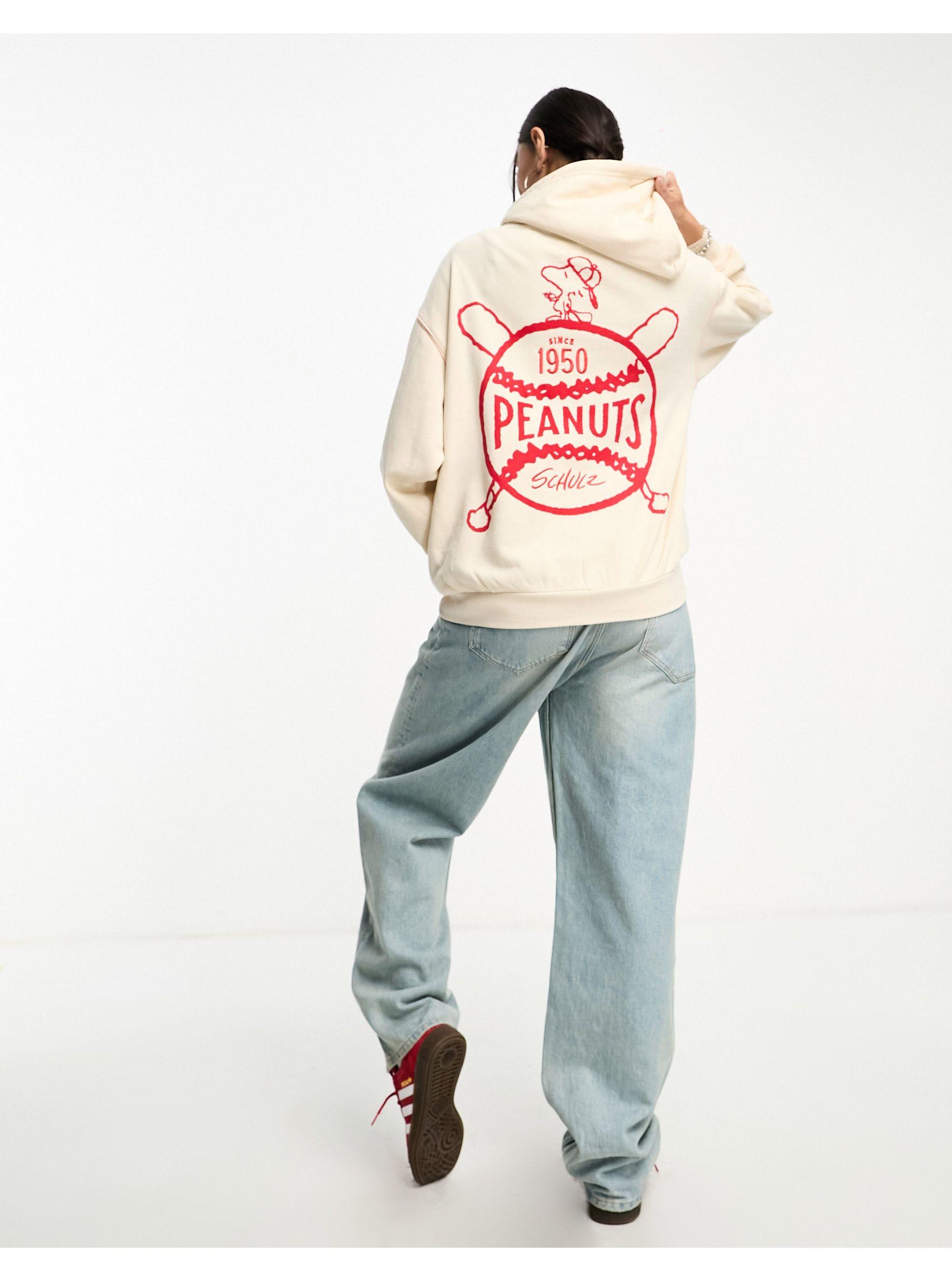 Cotton On Cotton On Relaxed Zip Through Hoodie With Snoopy Retro 