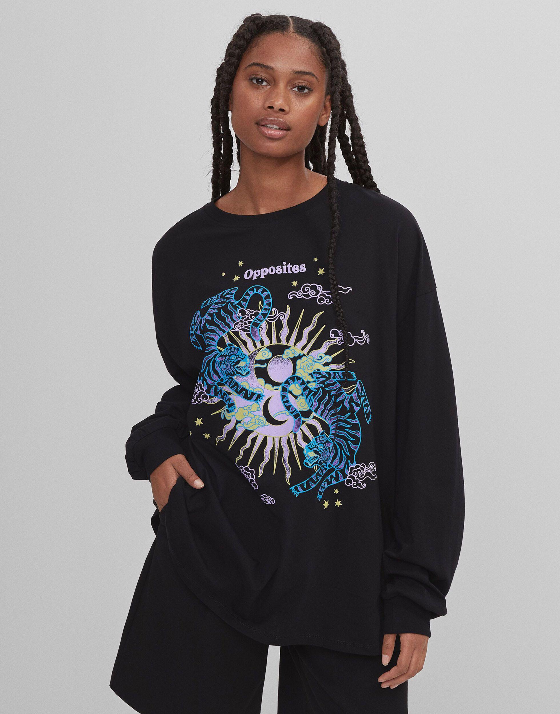 oversized t shirt bershka