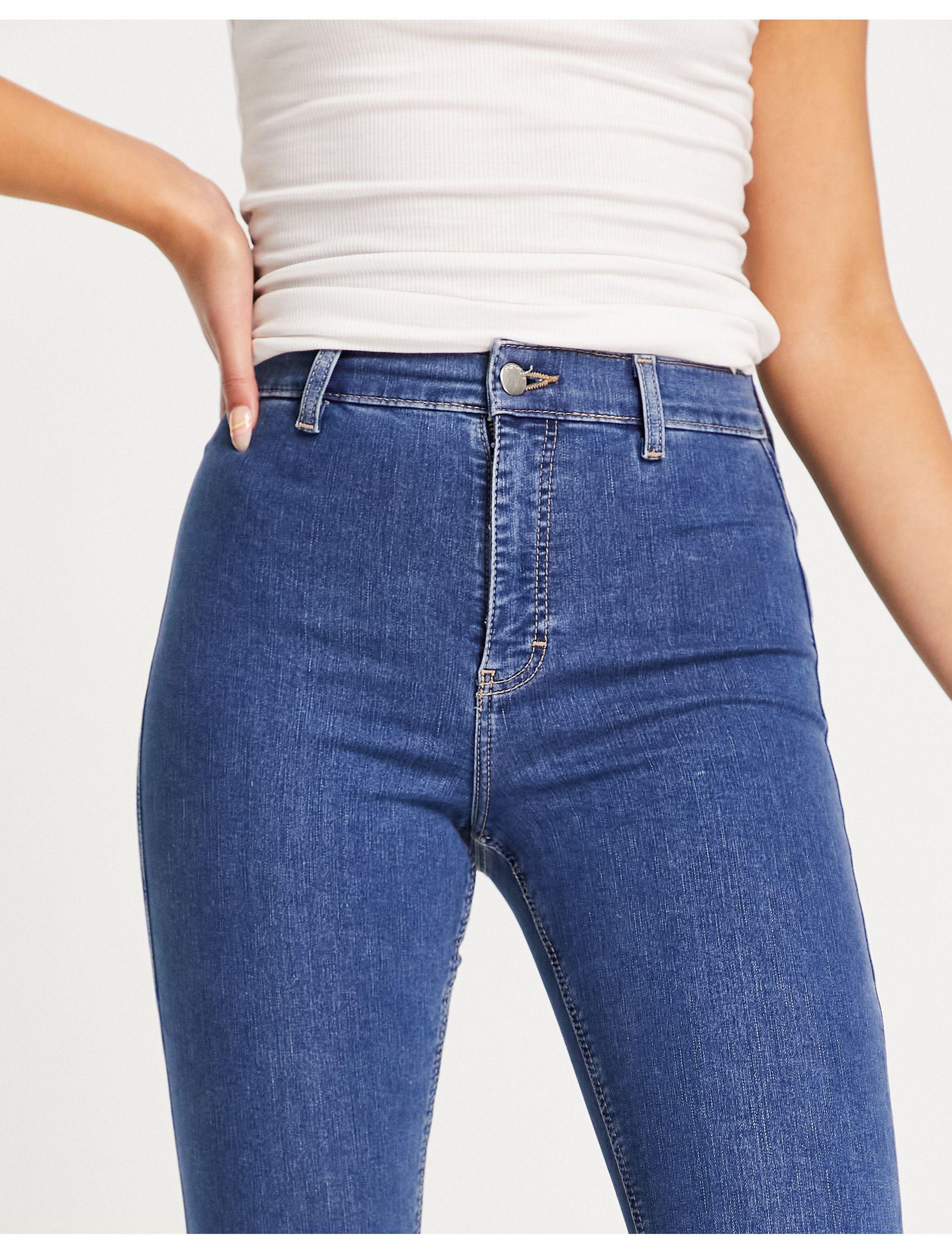 TOPSHOP Denim Joni Jeans in Blue | Lyst